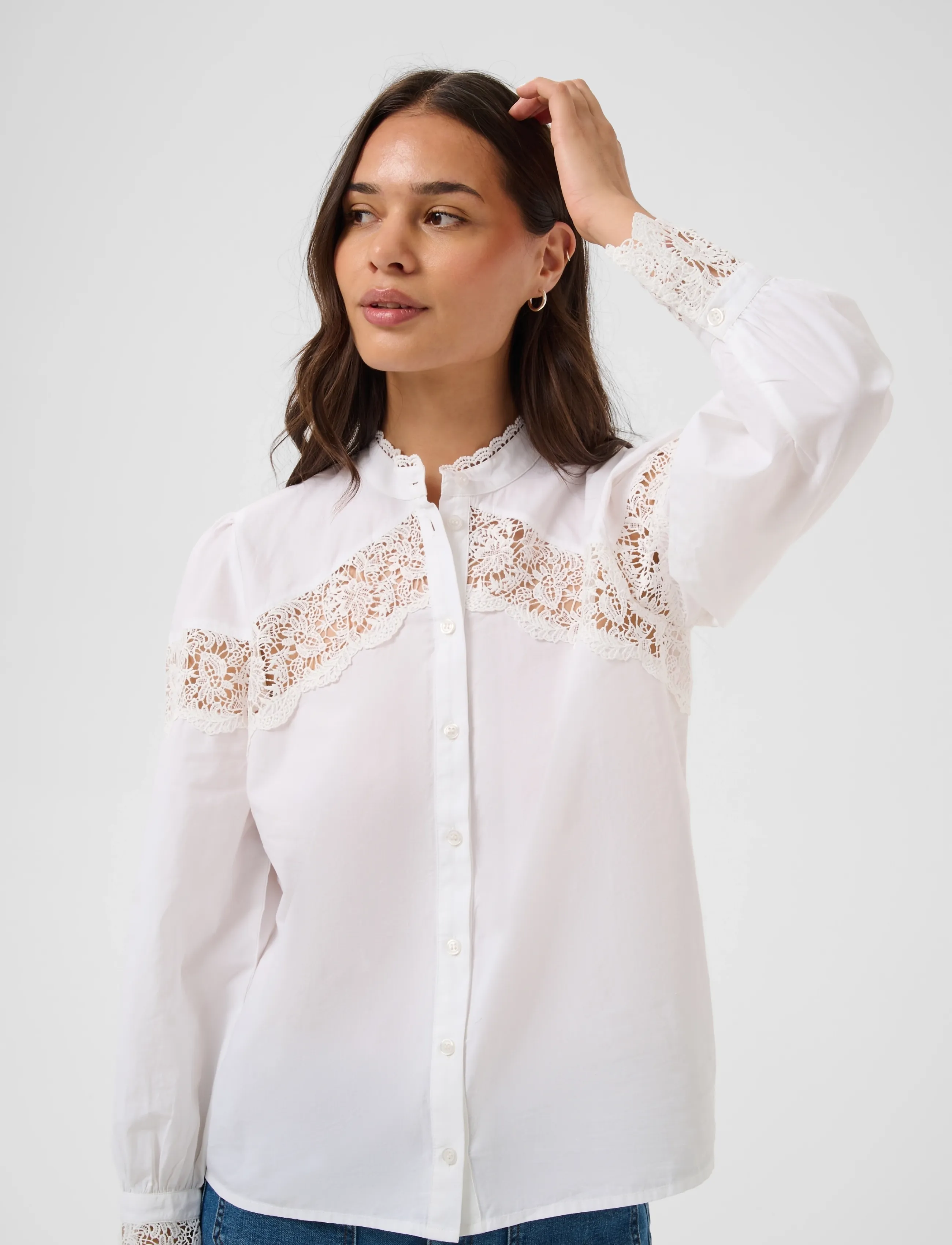 Kaffe - KAglarissa Shirt - langärmlige hemden - chalk - 5