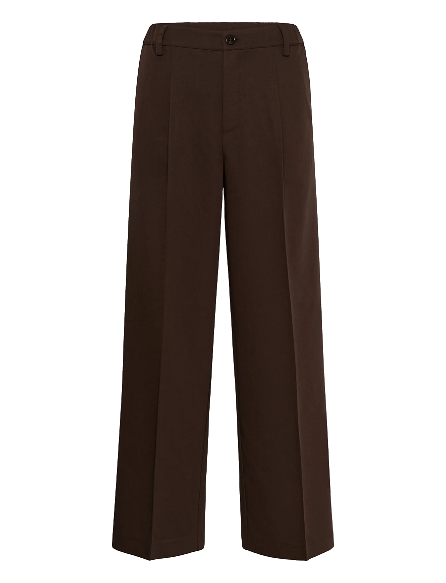 Kaffe - KAsakura Wide Pant - kostymbyxor - coffee bean - 0