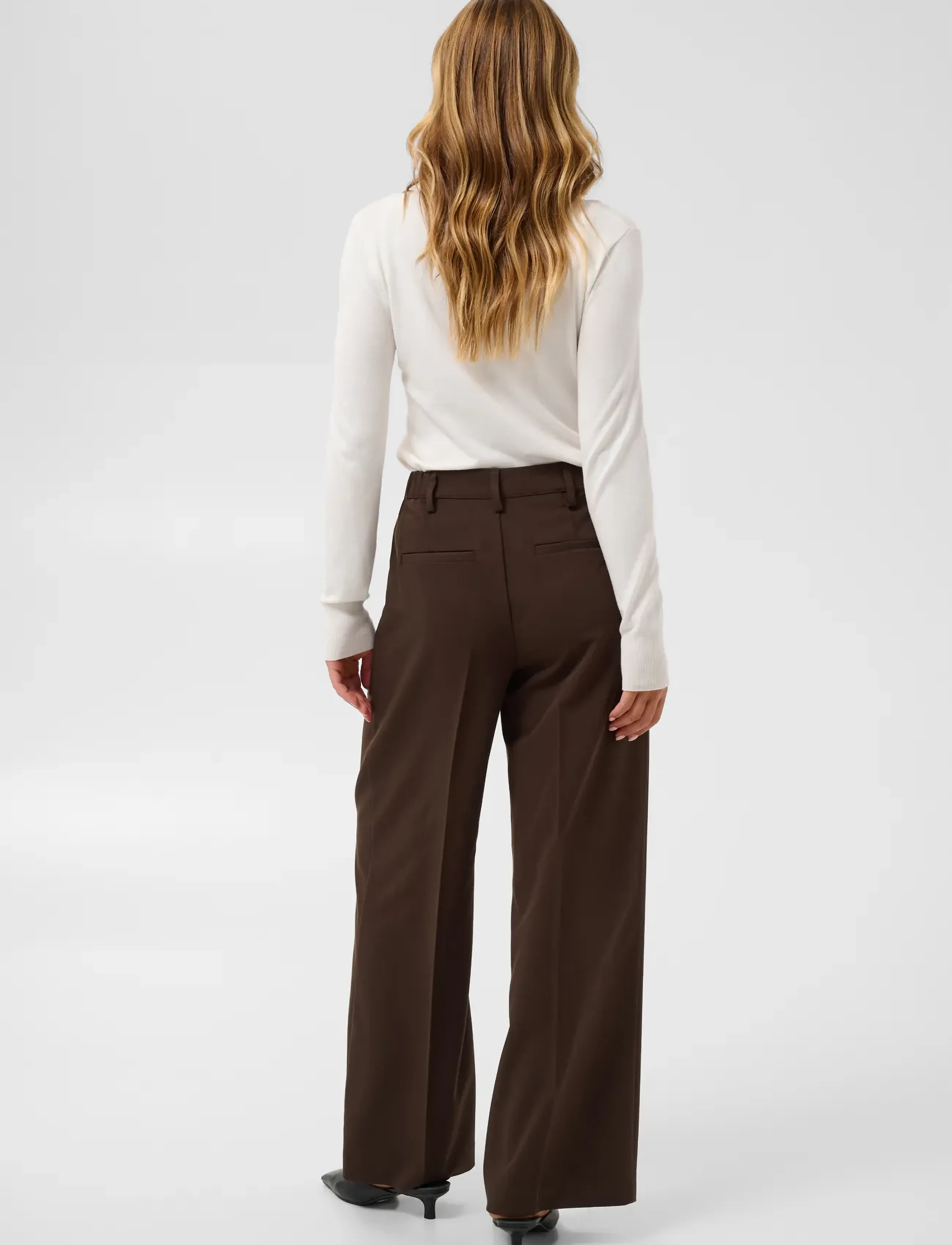 Kaffe - KAsakura Wide Pant - pidulikud püksid - coffee bean - 3