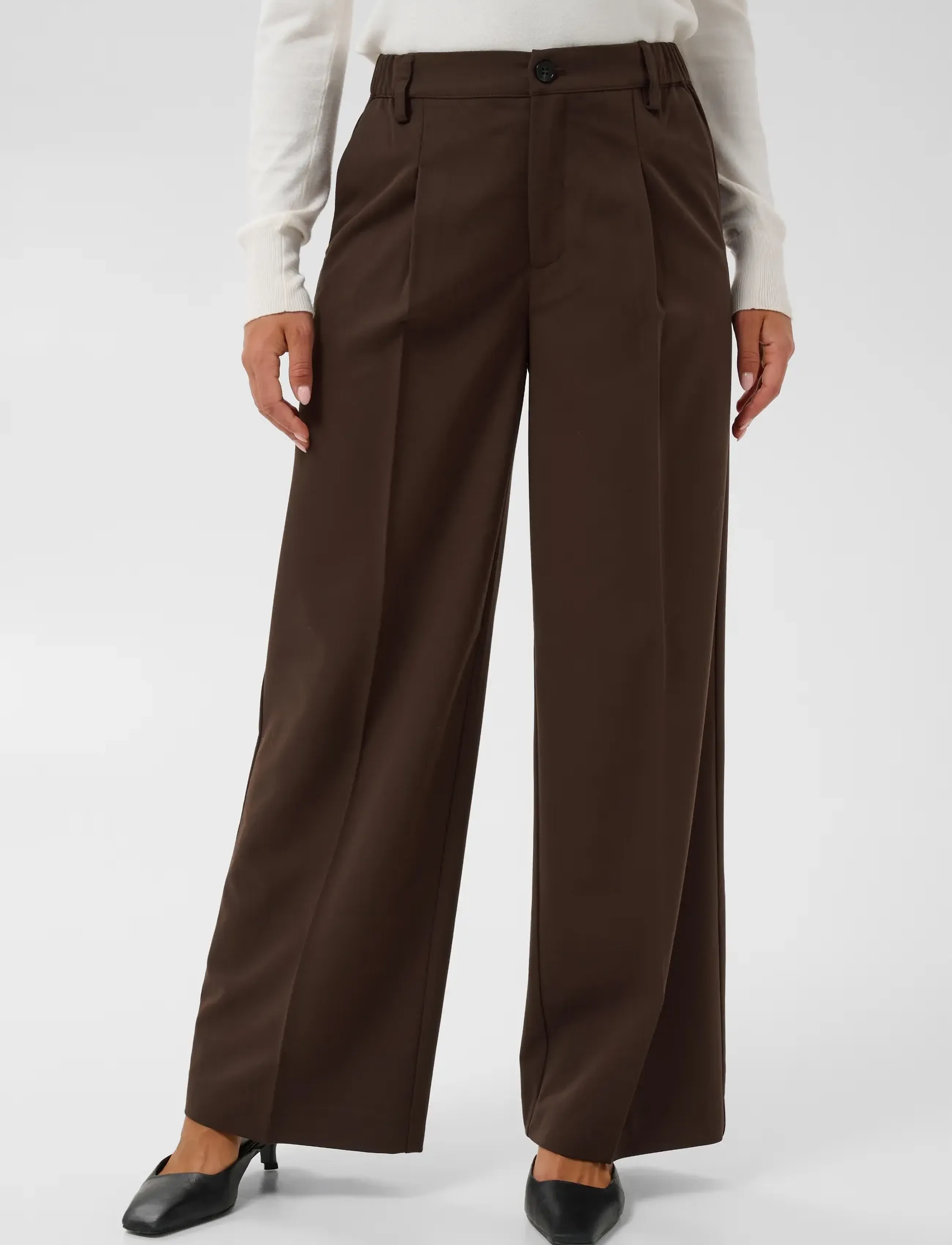 Kaffe - KAsakura Wide Pant - pidulikud püksid - coffee bean - 4