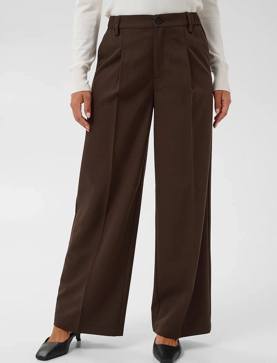 Kaffe - KAsakura Wide Pant - pidulikud püksid - coffee bean - 4