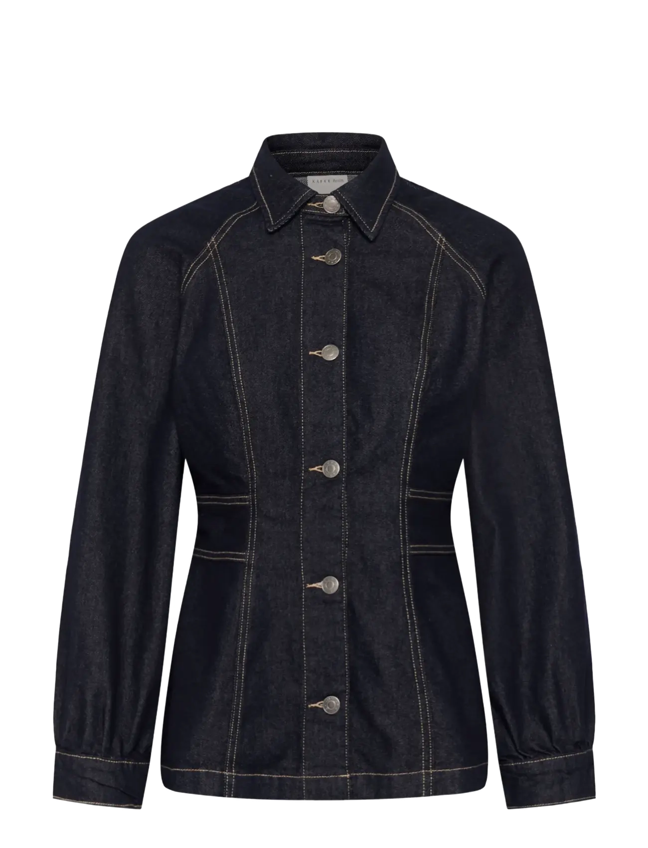 Kaffe KAghita Denim Shirt - Clothing - DARK BLUE UNWASHED DENIM / navy
