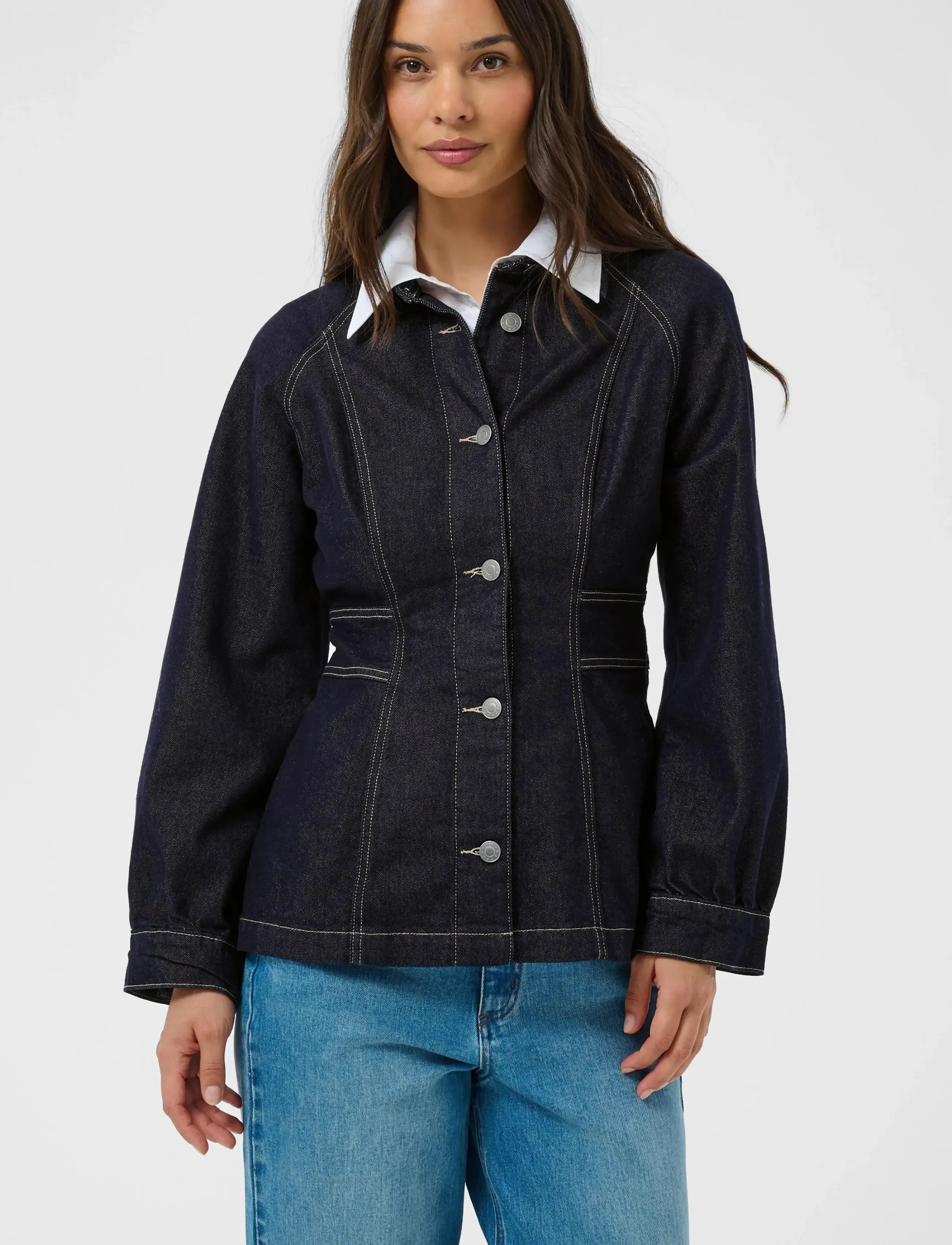 Kaffe - KAghita Denim Shirt - jeanshemden - dark blue unwashed denim - 2