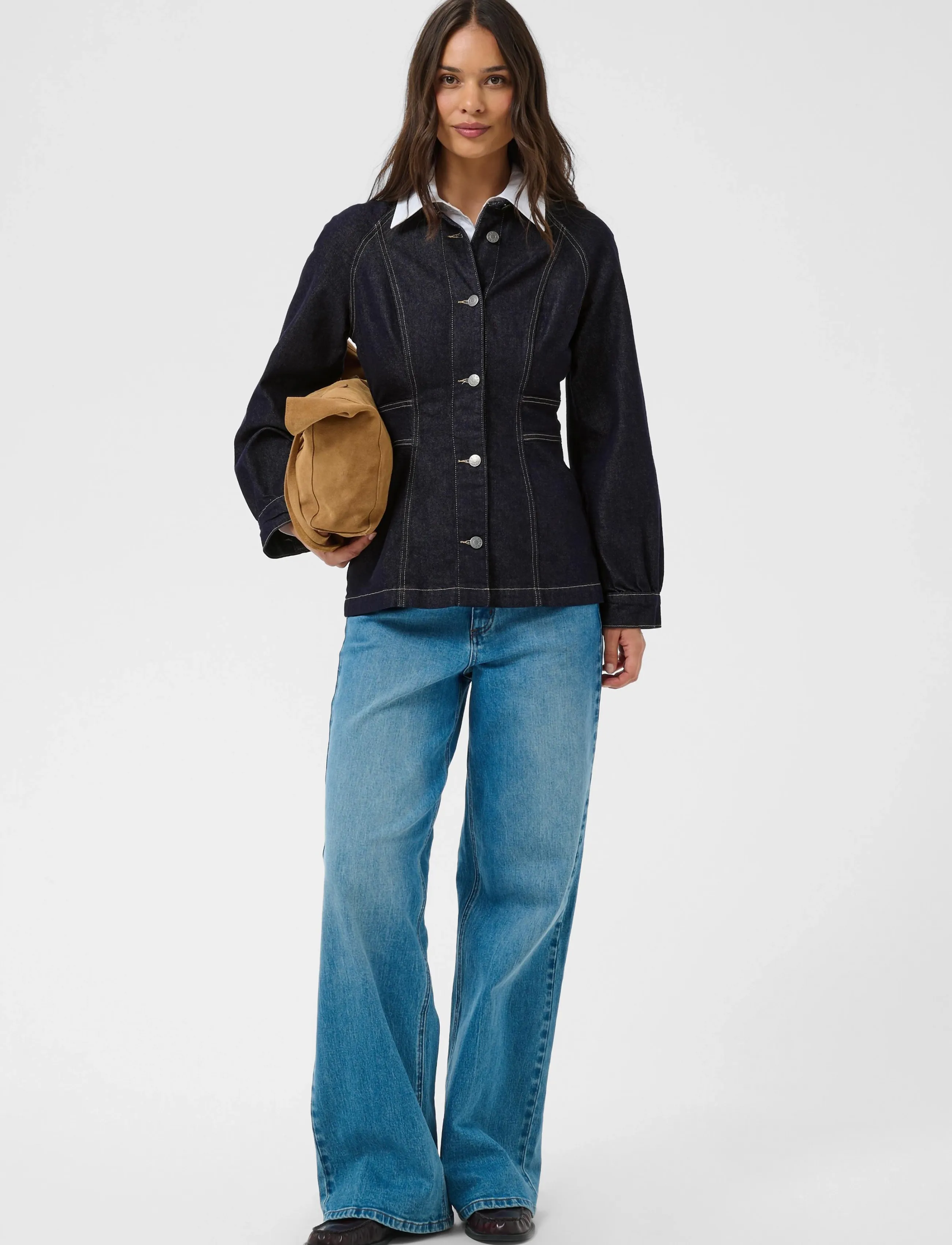 Kaffe - KAghita Denim Shirt - jeanshemden - dark blue unwashed denim - 3