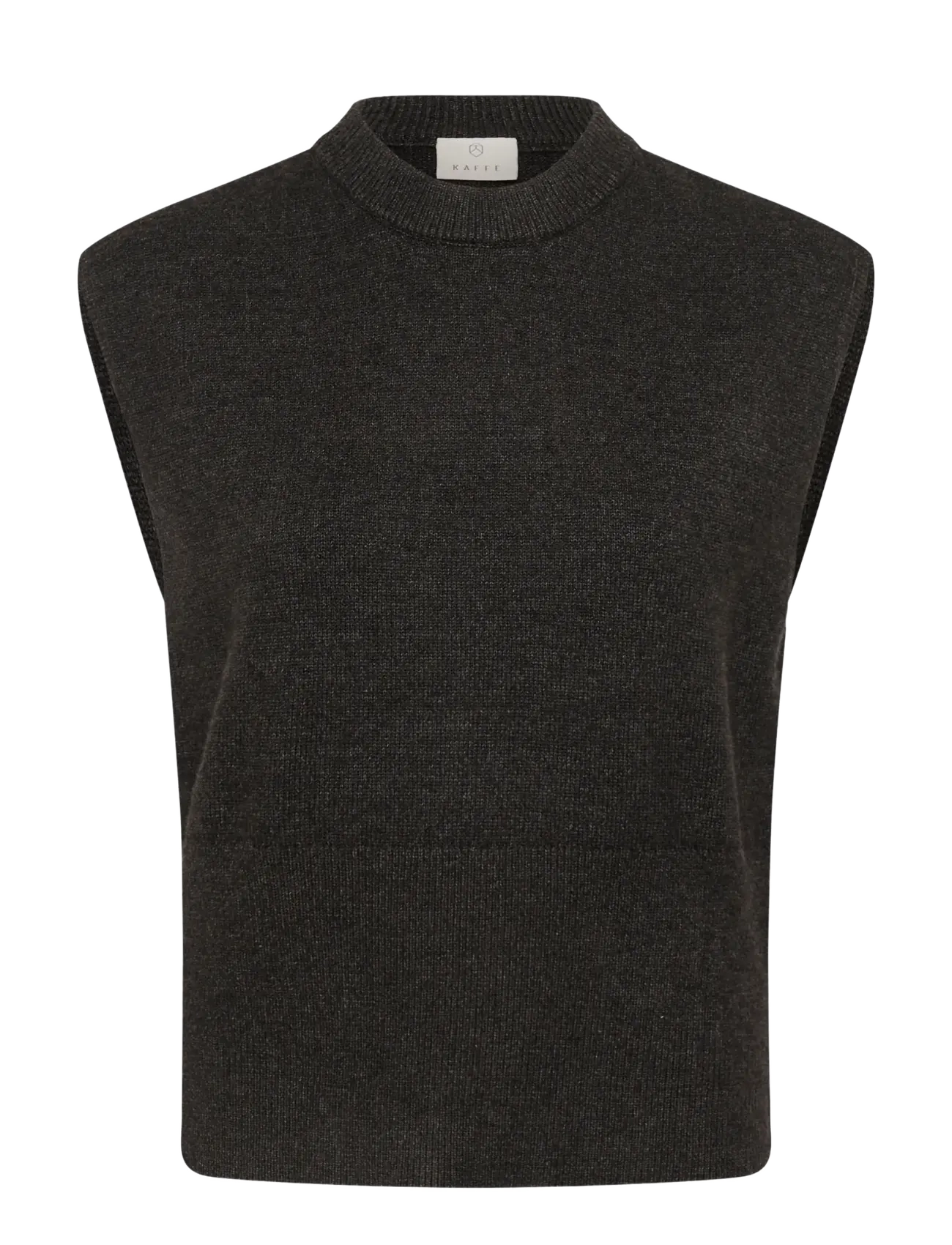 Kaffe KAbarbara Knit Vest - Kaffe - DARK GREY MELANGE / grey