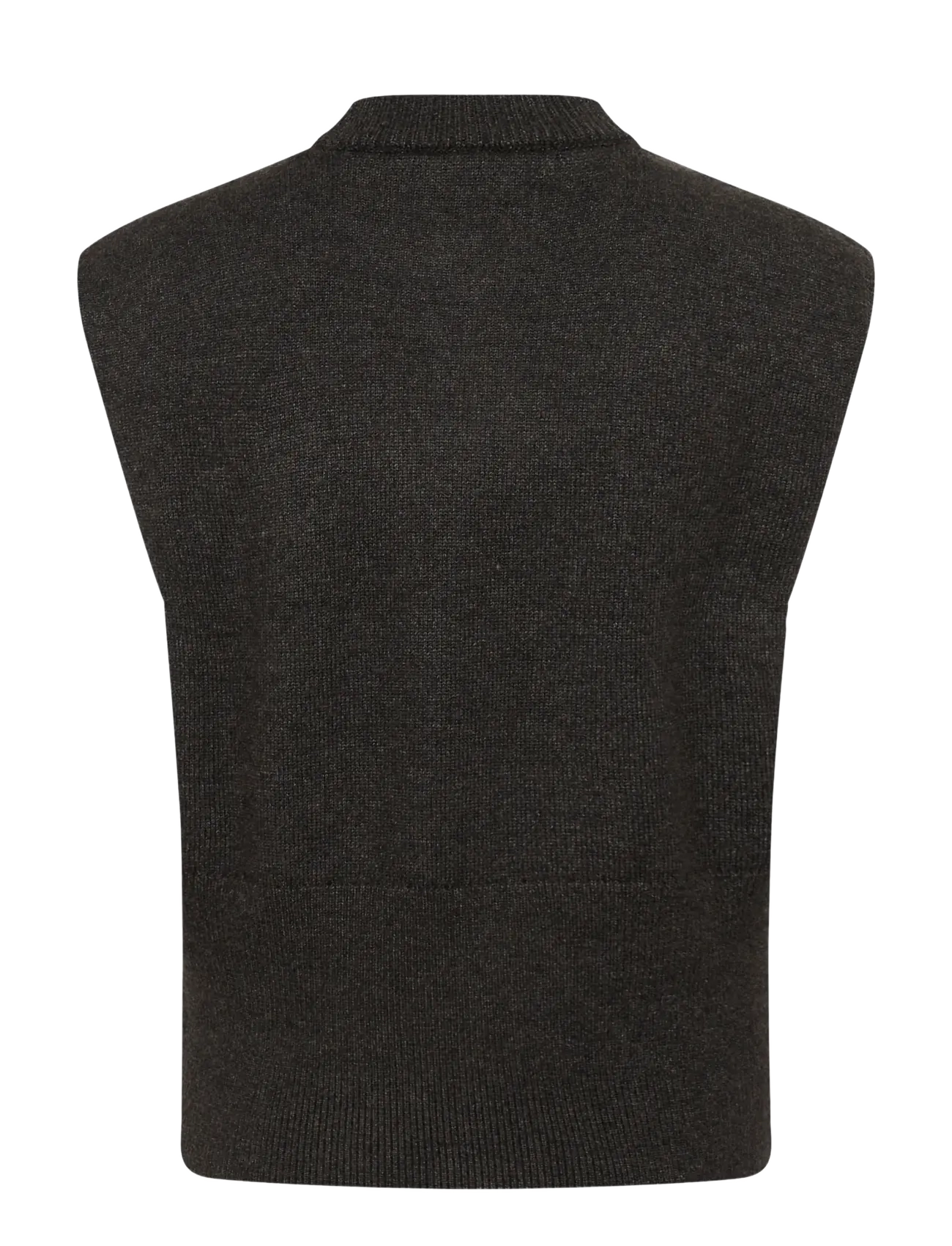 Kaffe - KAbarbara Knit Vest - strickwesten - dark grey melange - 1