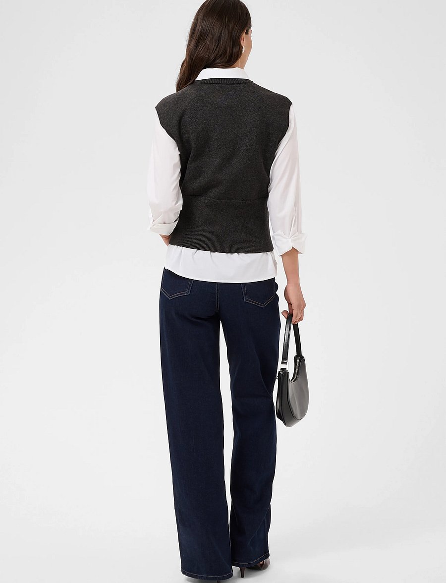 Kaffe - KAbarbara Knit Vest - strickwesten - dark grey melange - 4