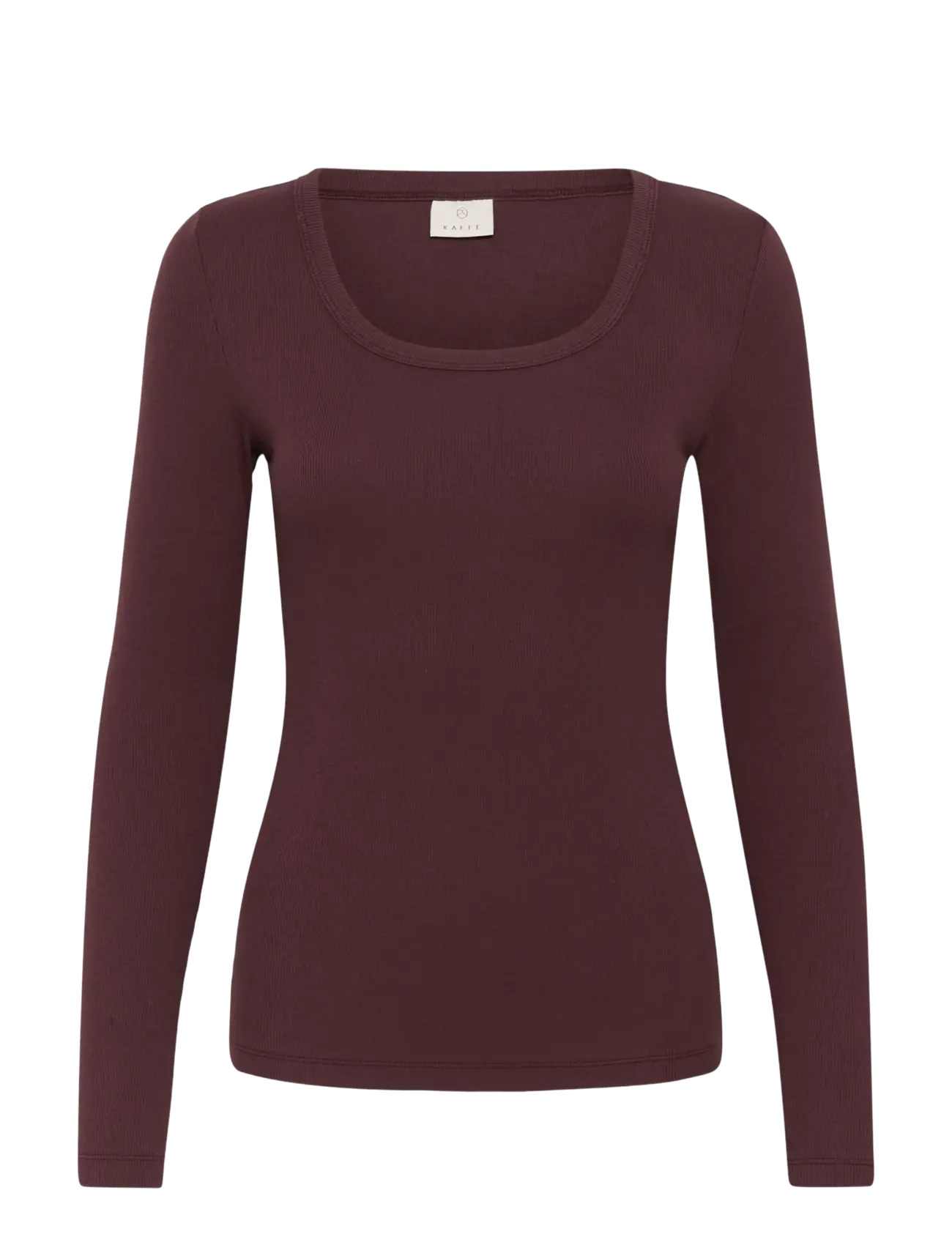 Kaffe KAcarna LS T-Shirt - Säsongens färger - FUDGE / brown