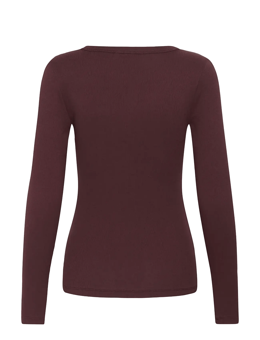 Kaffe - KAcarna LS T-Shirt - pikkade varrukatega topid - fudge - 1