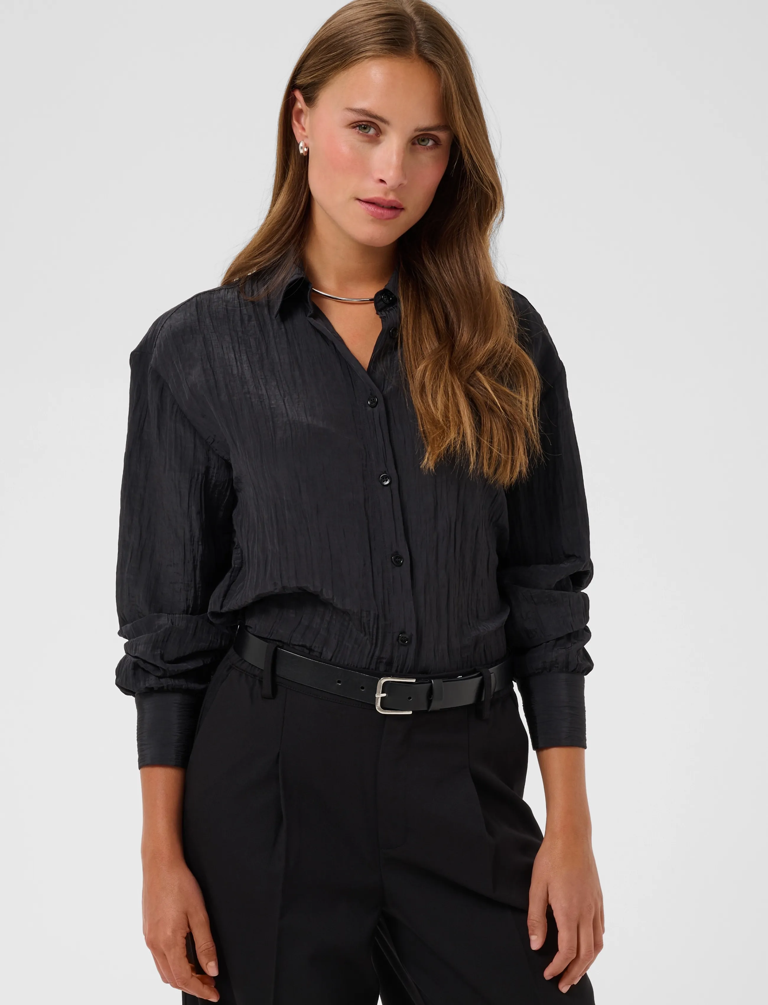 Kaffe - KAdebbie Shirt - langärmlige hemden - black deep - 2