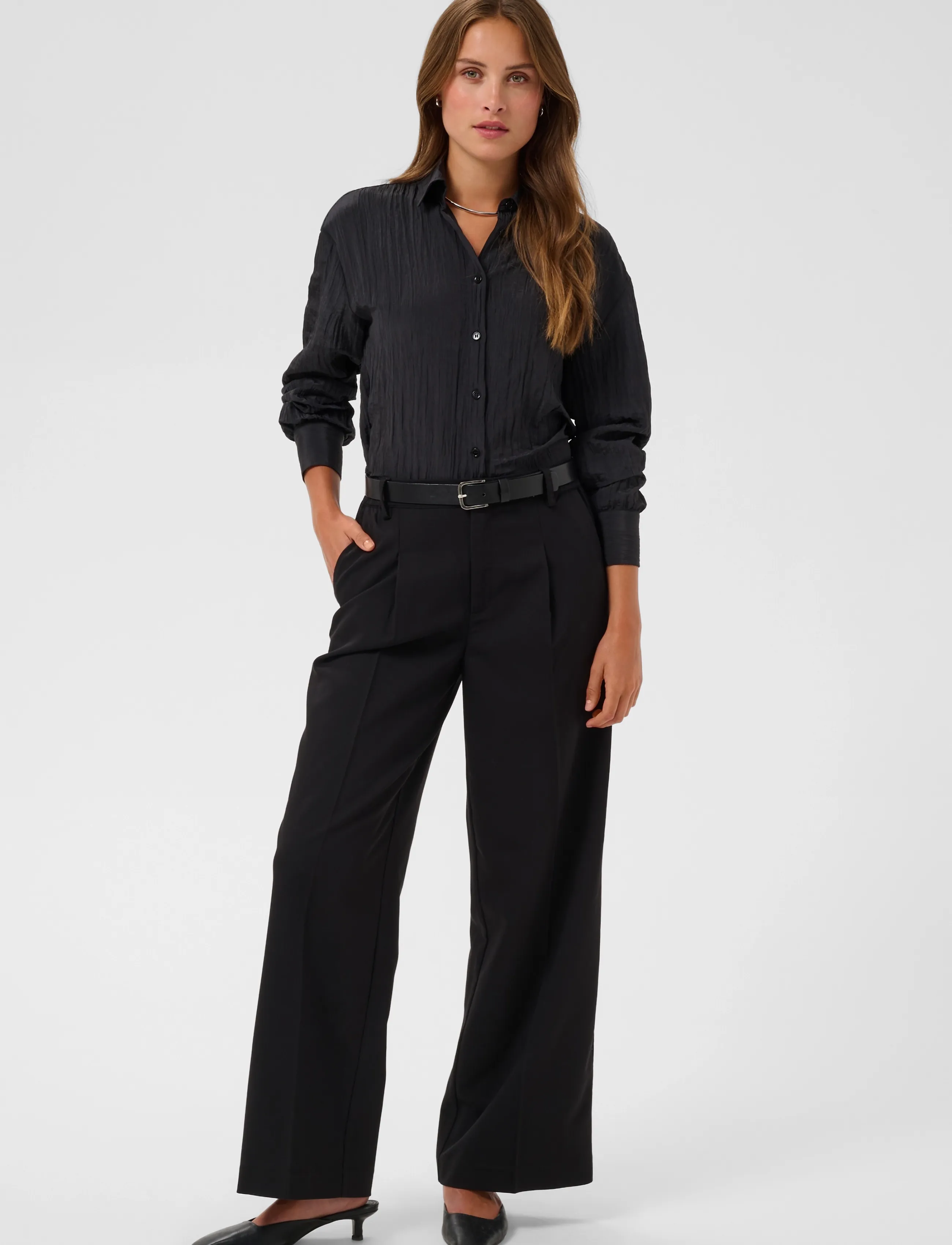 Kaffe - KAdebbie Shirt - langärmlige hemden - black deep - 3