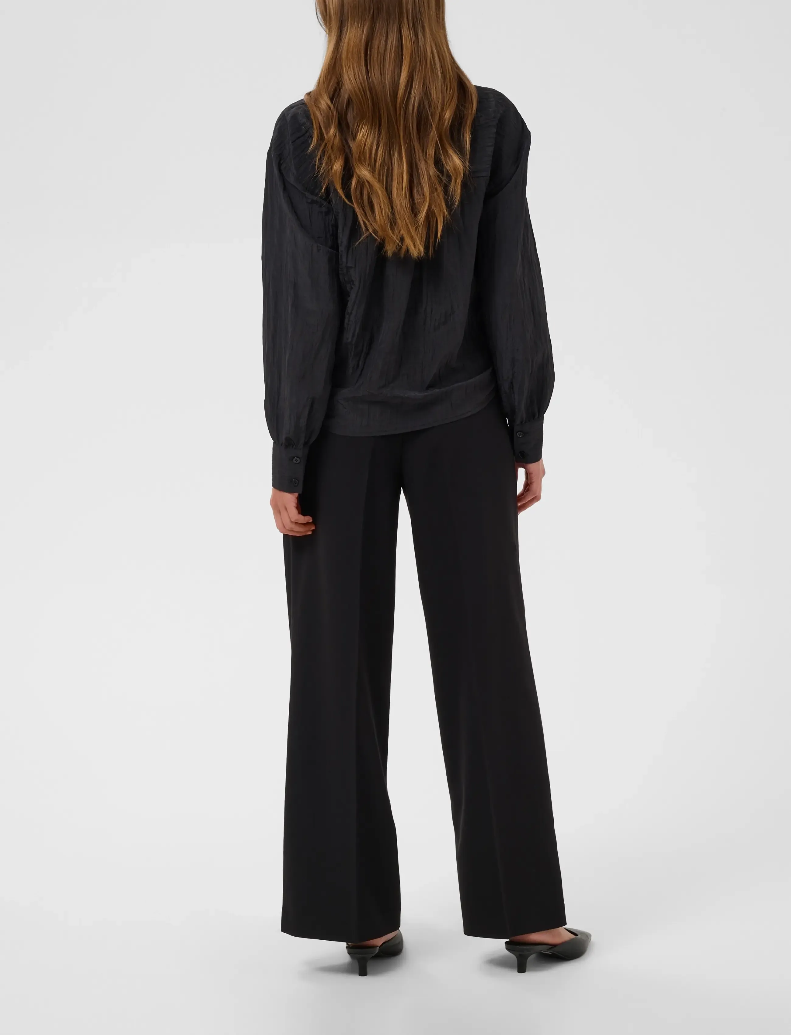 Kaffe - KAdebbie Shirt - langärmlige hemden - black deep - 4