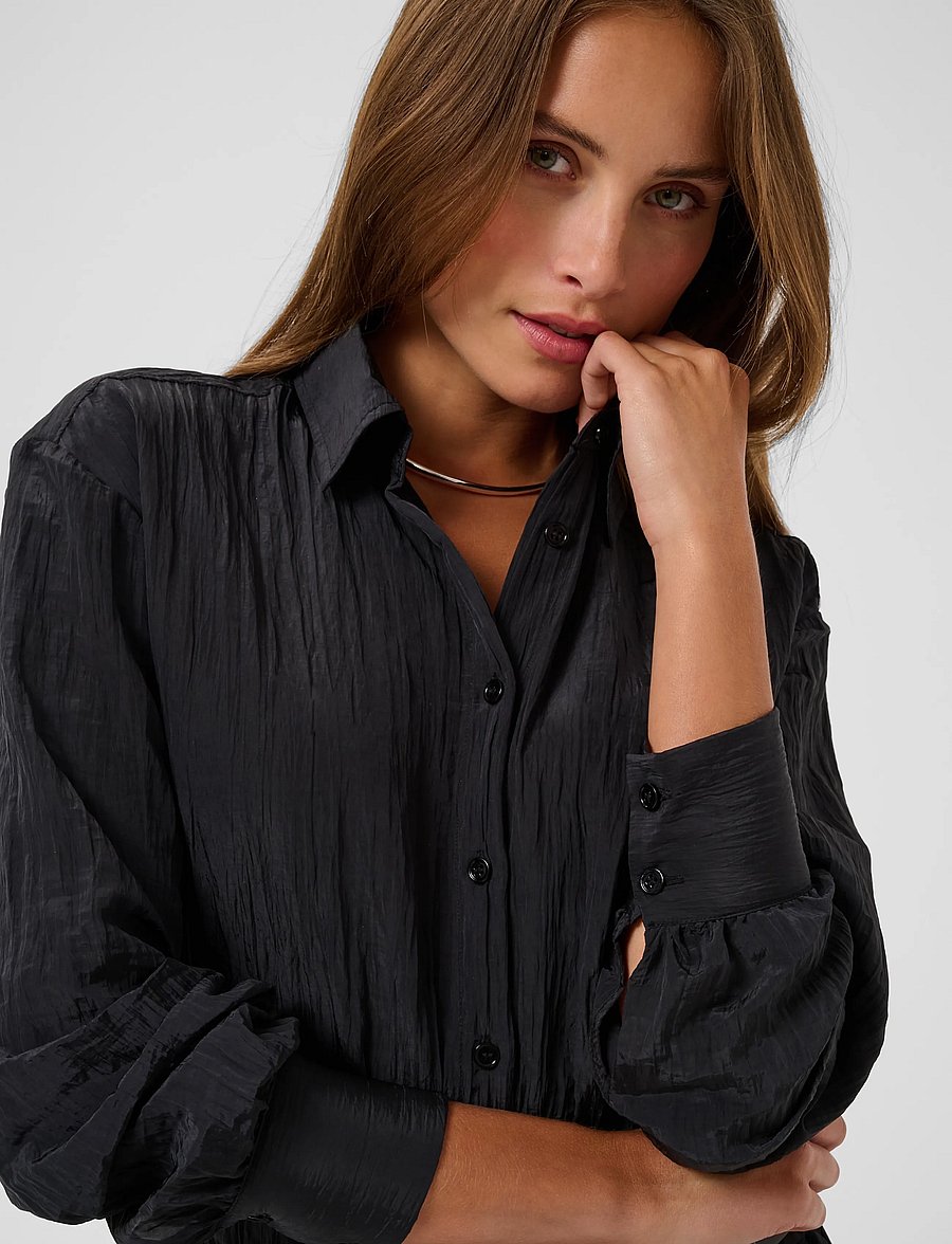 Kaffe - KAdebbie Shirt - langärmlige hemden - black deep - 5