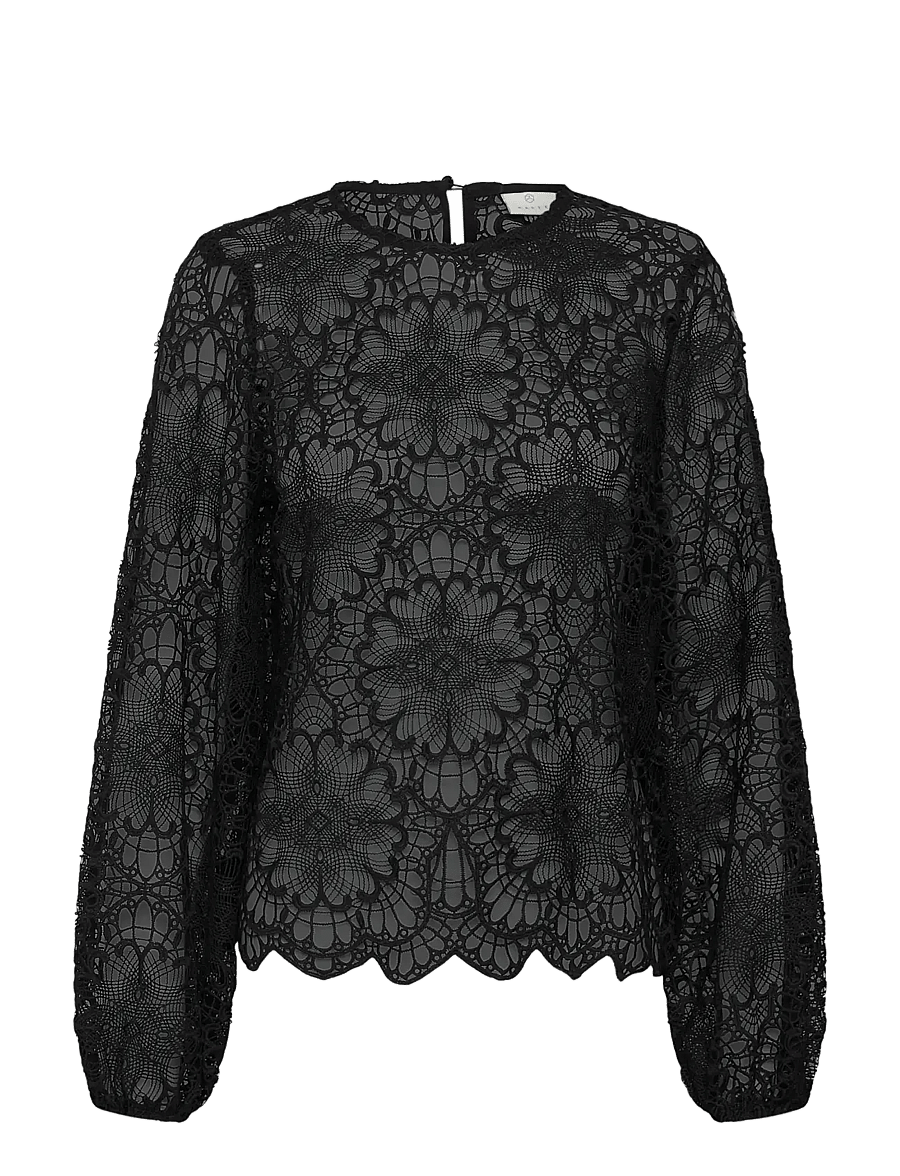 Kaffe - KAgori Blouse - langärmelige blusen - black deep - 0