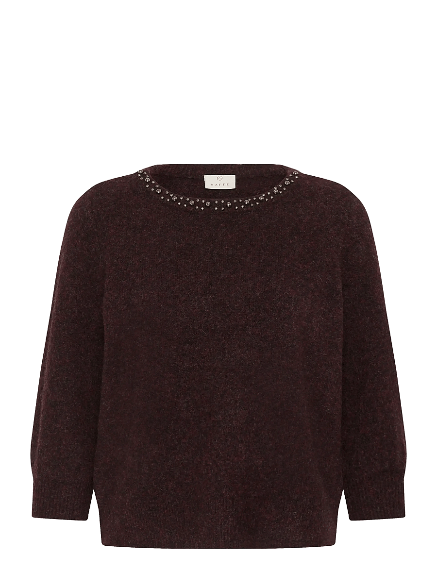 Kaffe - KAselly Pullover - stickade tröjor - fudge melange - 0