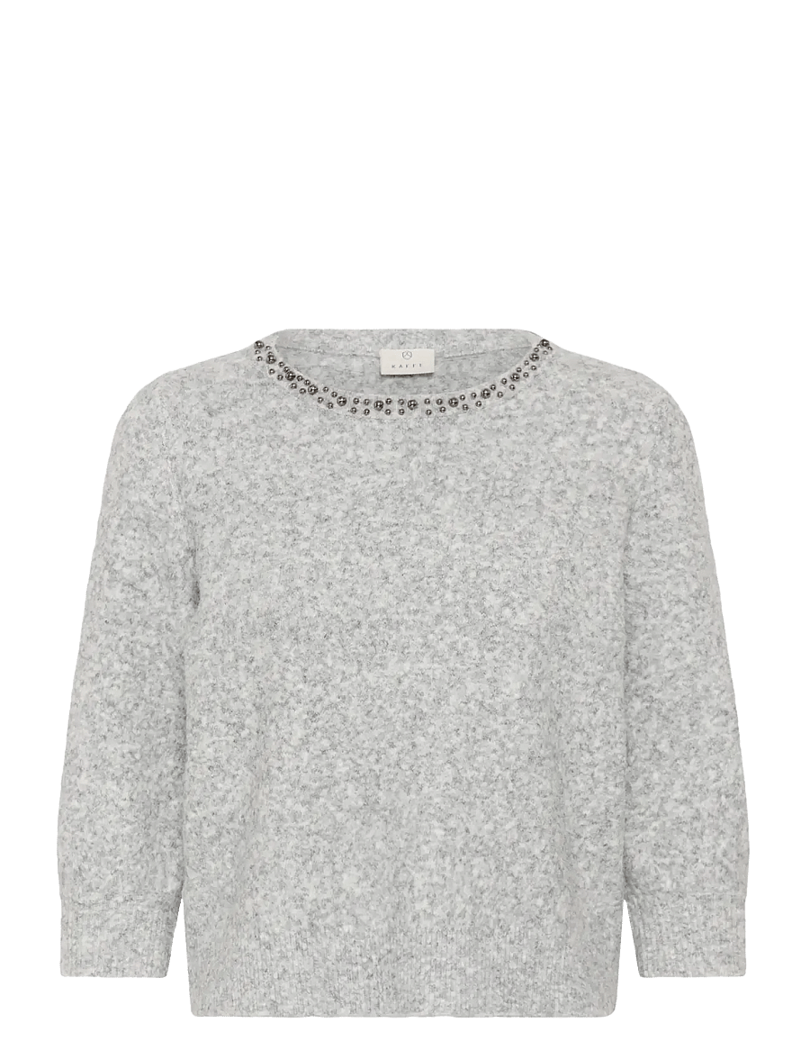 Kaffe - KAselly Pullover - jumpers - grey melange - 0