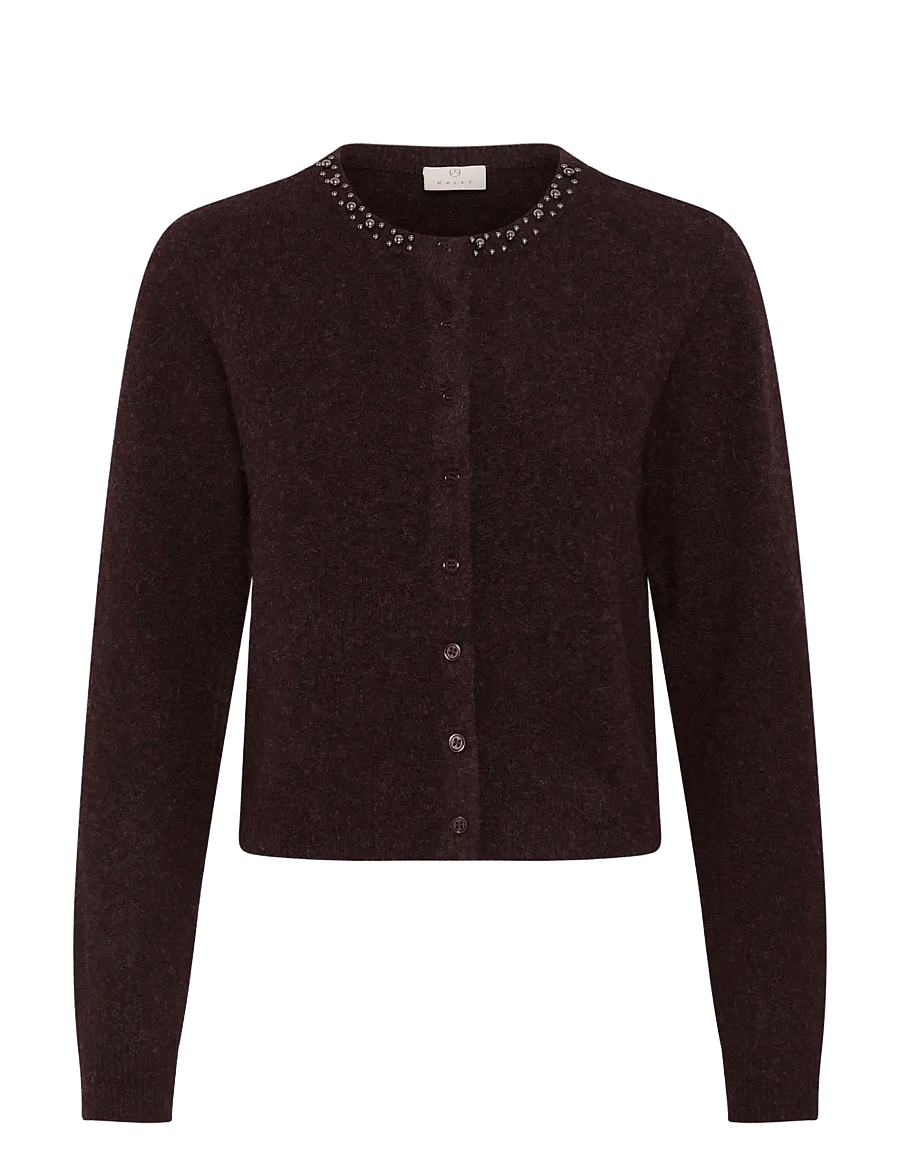 Kaffe - KAselly Cardigan - cardigans - fudge melange - 0