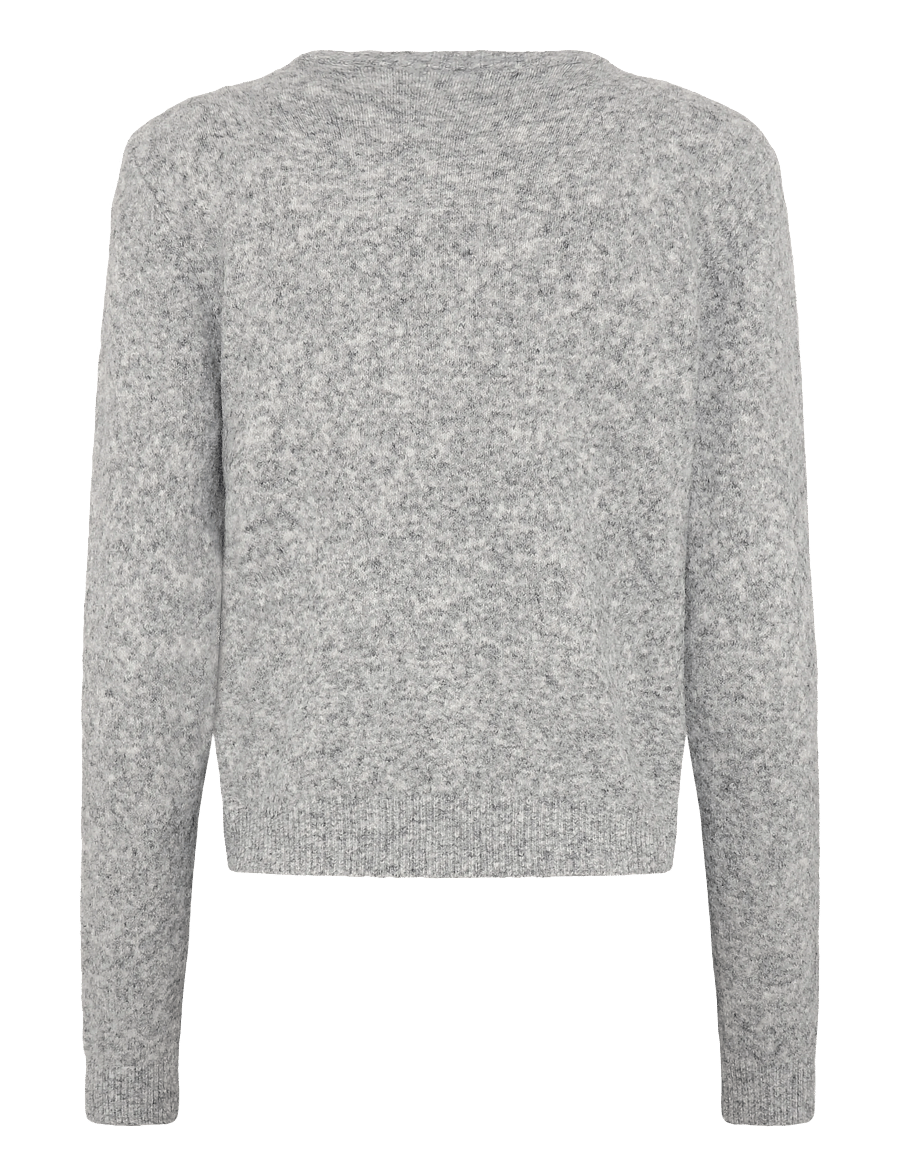 Kaffe - KAselly Cardigan - koftor - grey melange - 1