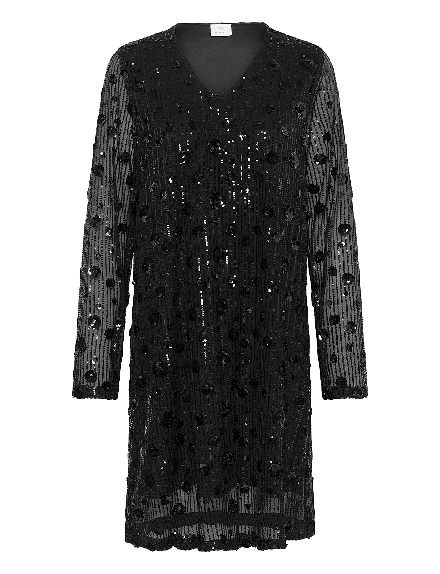 Kaffe - KAgrace Dress - paillettenkleider - black deep - 0
