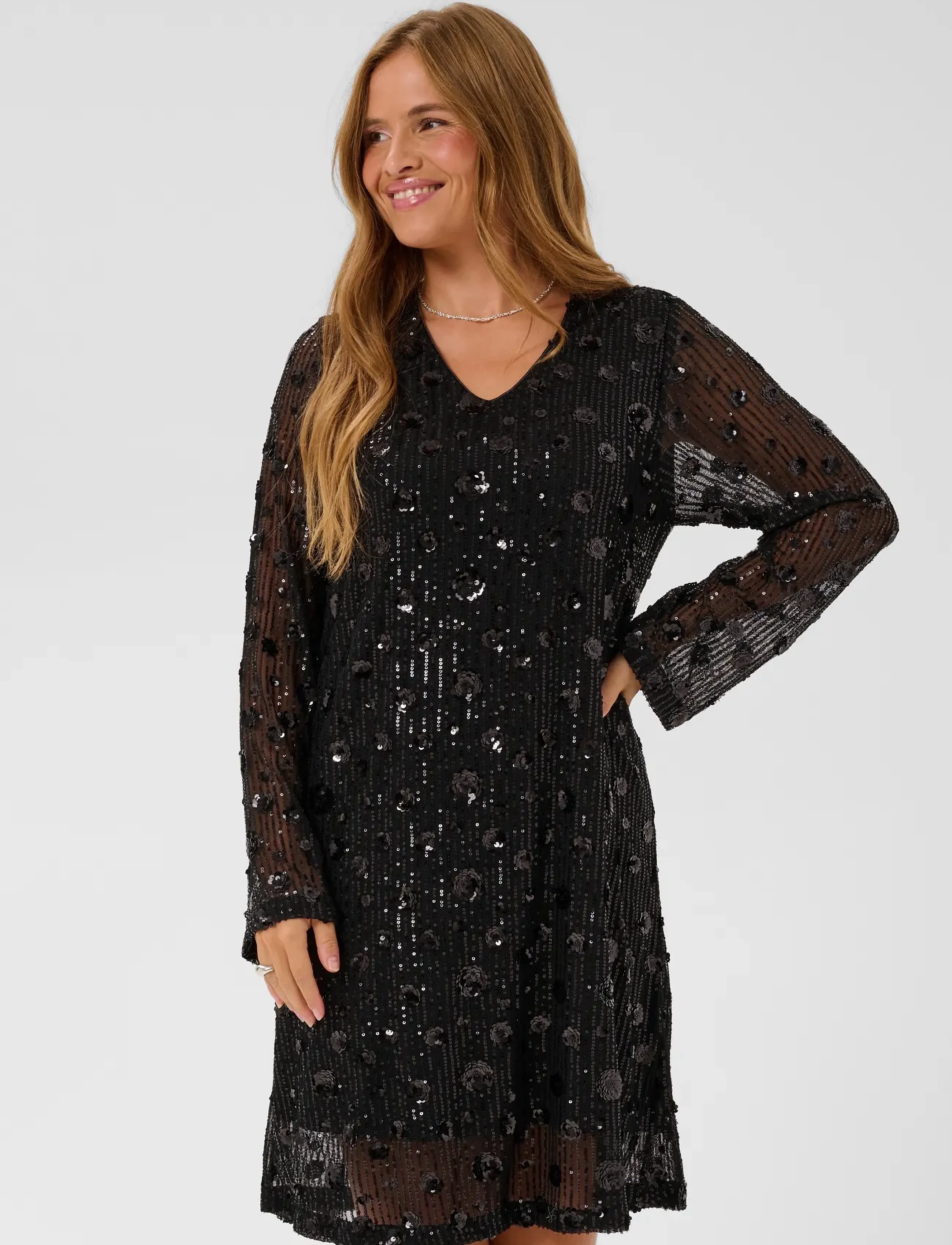 Kaffe - KAgrace Dress - litritega kleidid - black deep - 2