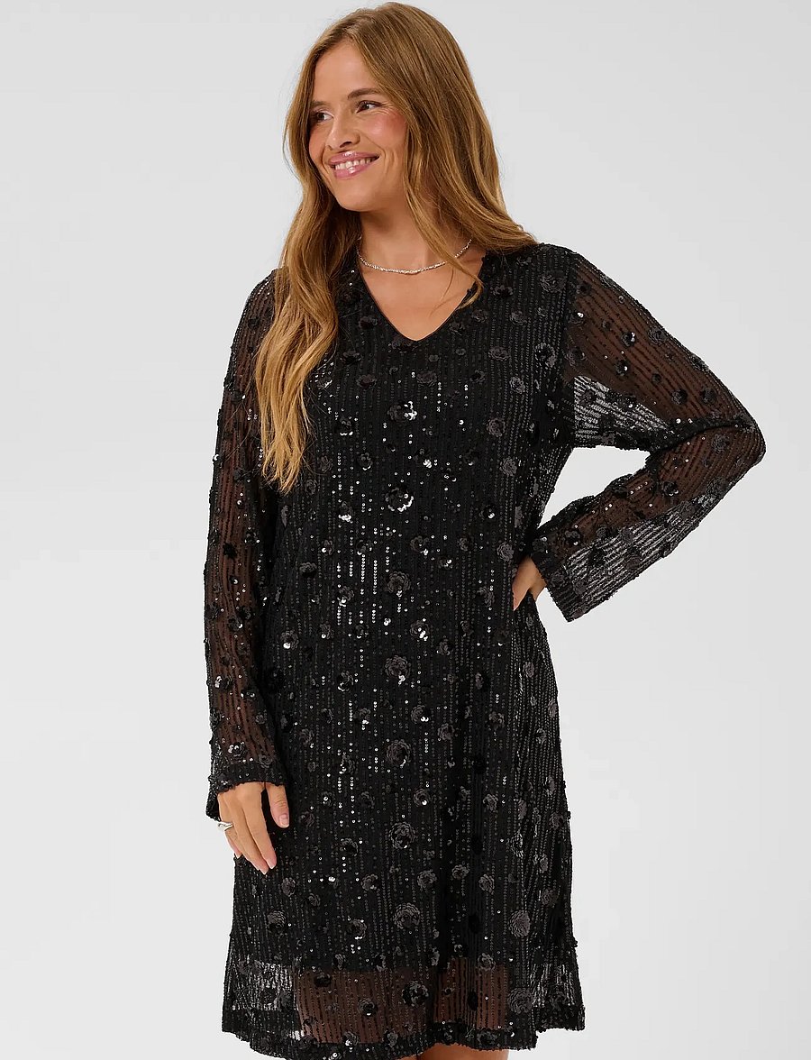 Kaffe - KAgrace Dress - litritega kleidid - black deep - 2