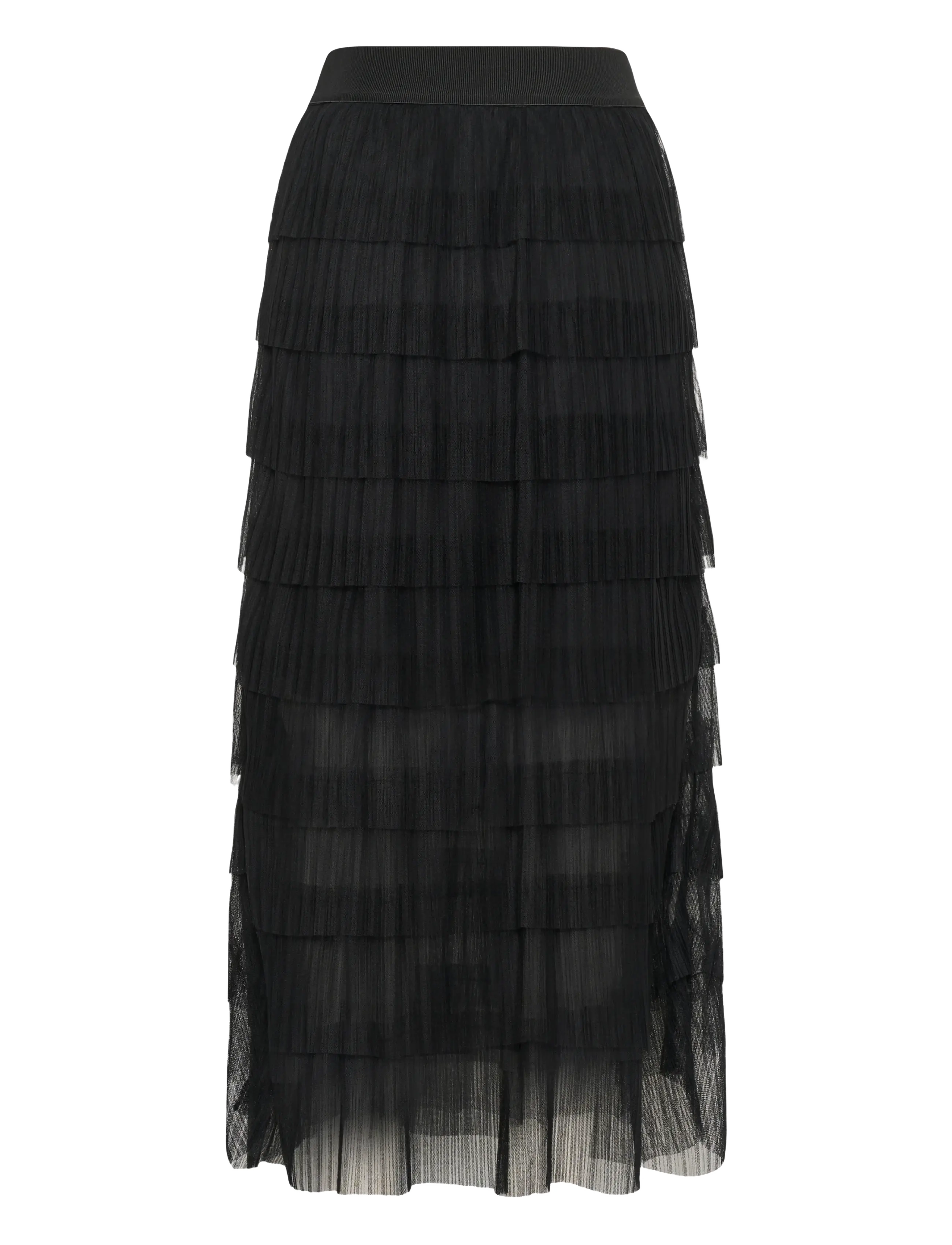 Kaffe - KAcille layered skirt - midi nederdele - black deep - 1