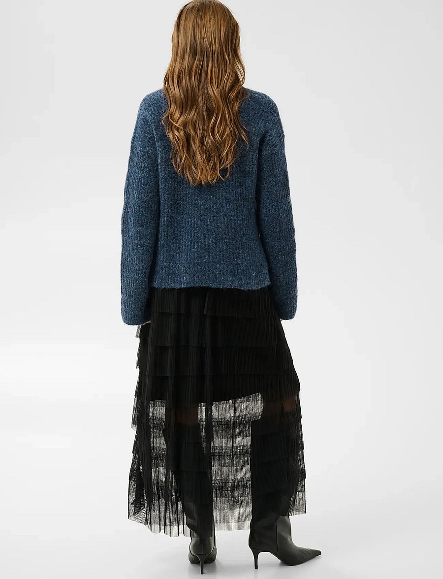 Kaffe - KAcille layered skirt - midi skirts - black deep - 4