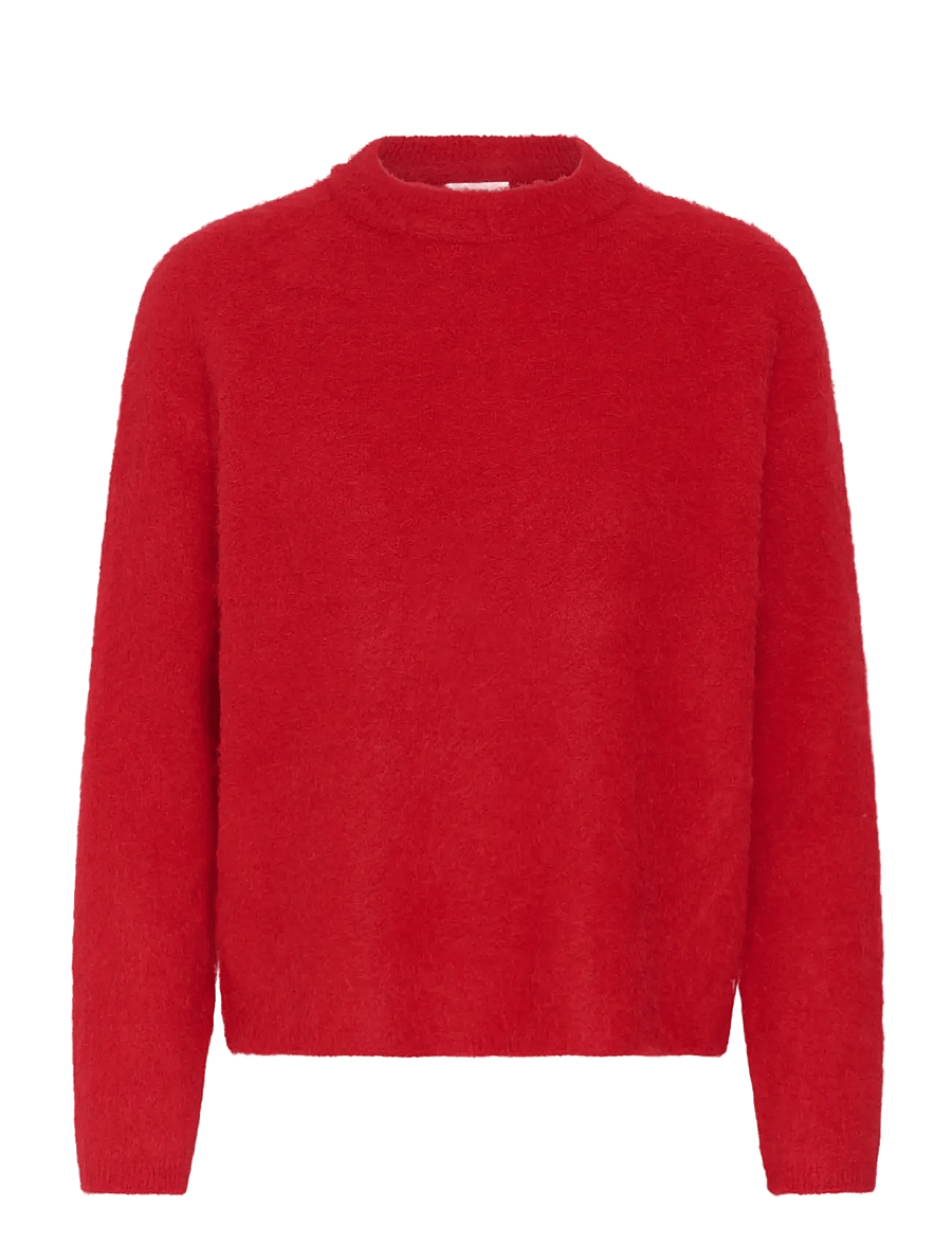 Kaffe - KAjordan Knit Pullover - stickade tröjor - crimson - 0
