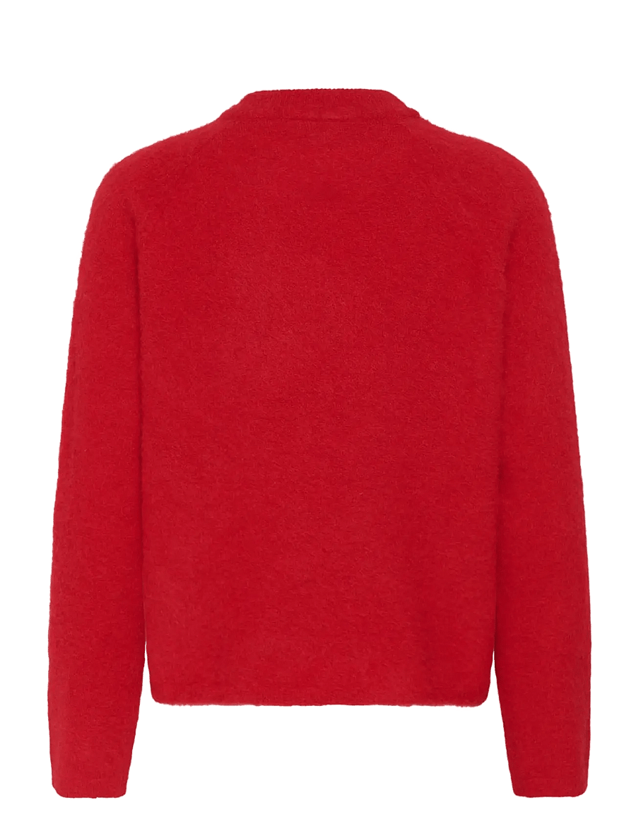 Kaffe - KAjordan Knit Pullover - stickade tröjor - crimson - 1