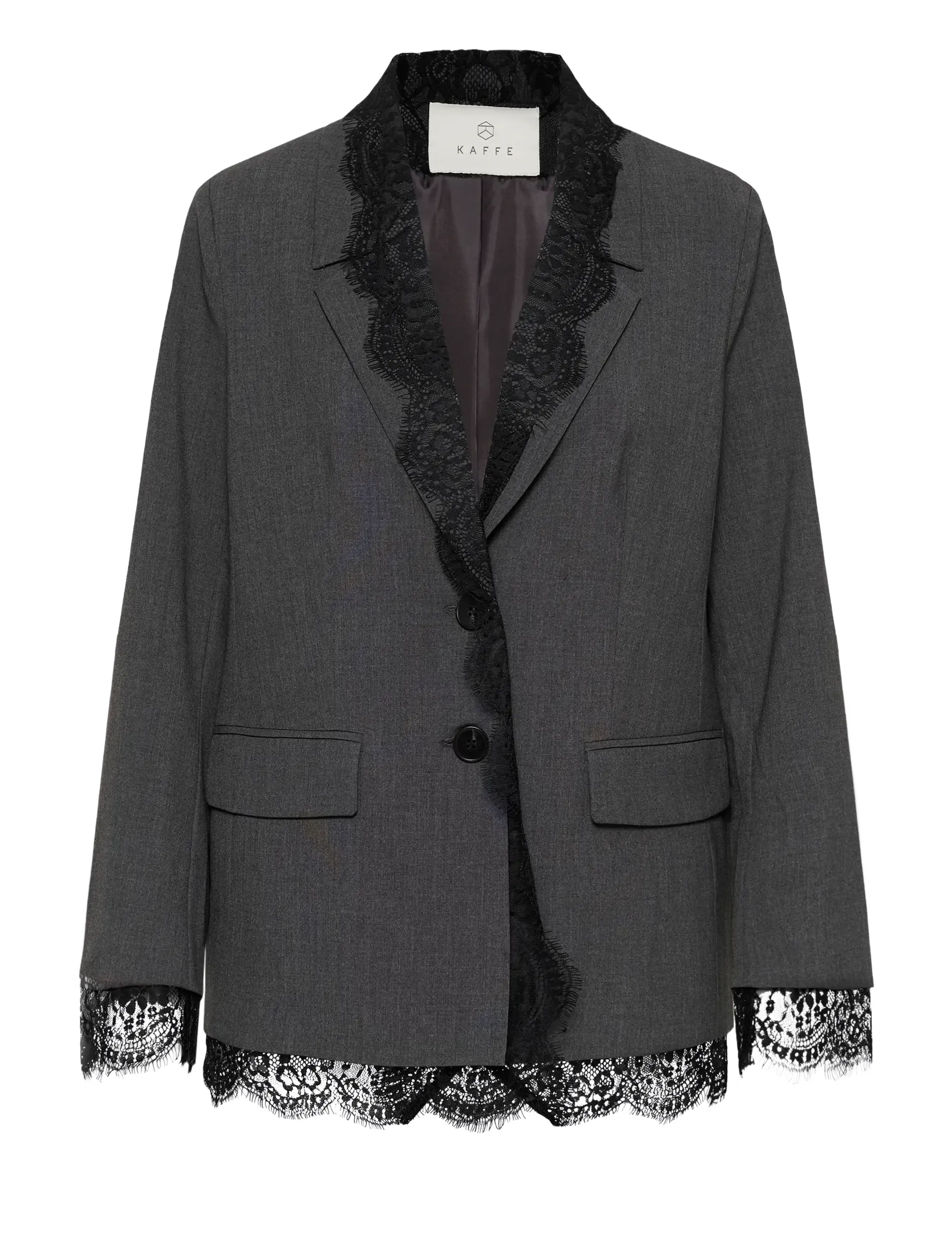 Kaffe KArielle Blazer - Blazers - DARK GREY MELANGE / grey
