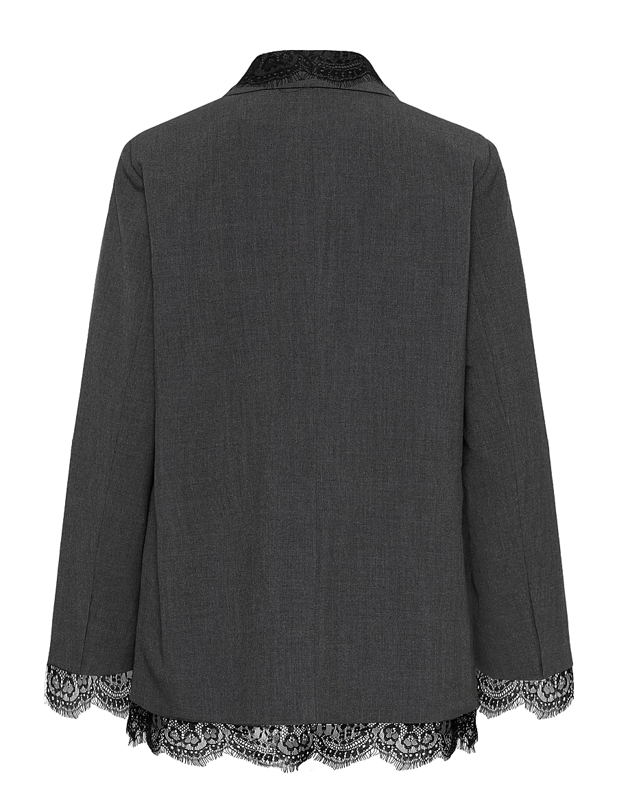 Kaffe - KArielle Blazer - single breasted blazers - dark grey melange - 1