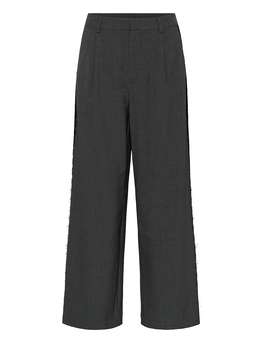 Kaffe - KArielle Wide Pants - hosen mit weitem bein - dark grey melange - 0