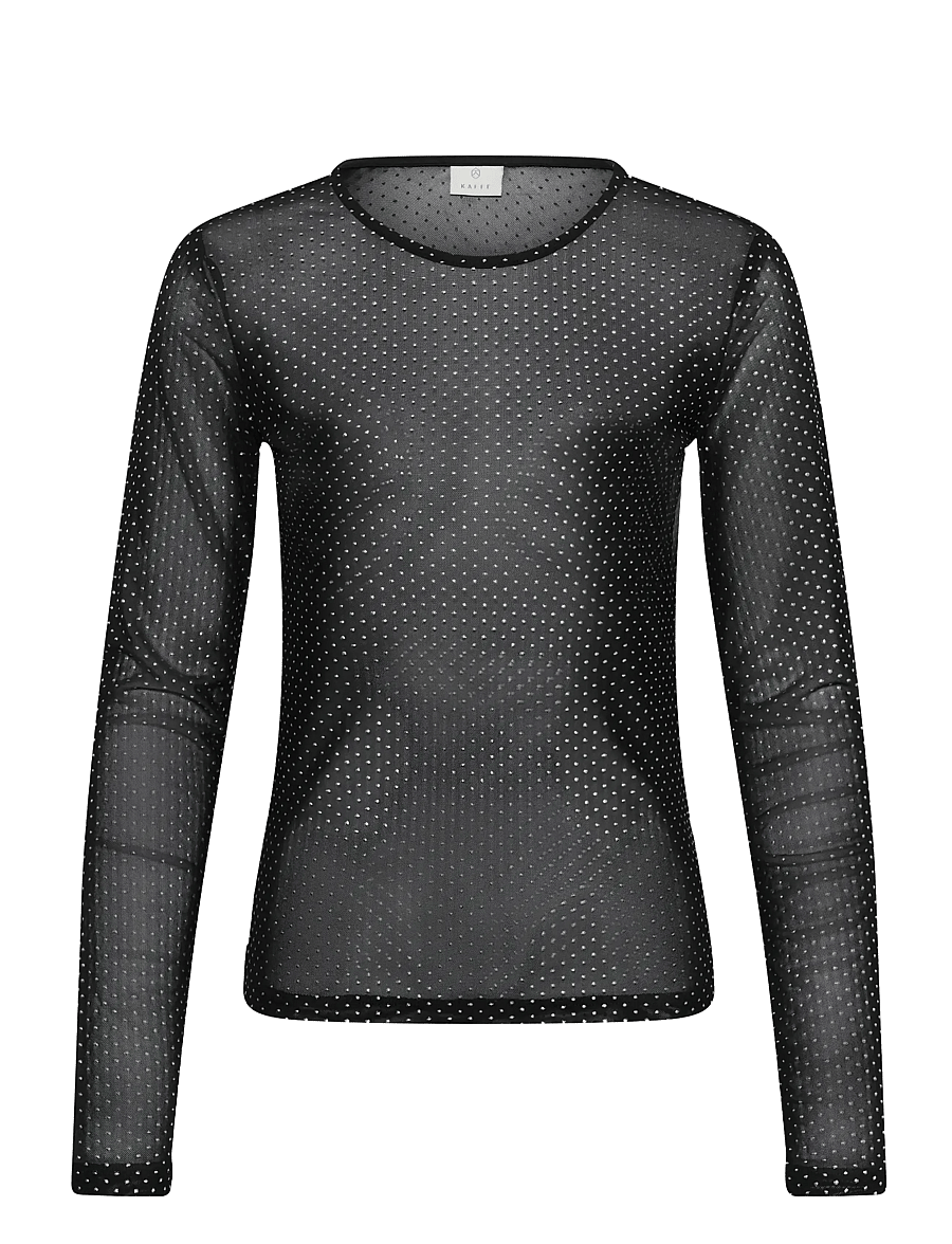 Kaffe - KAmiranda T-Shirt - langærmede toppe - black deep - 0