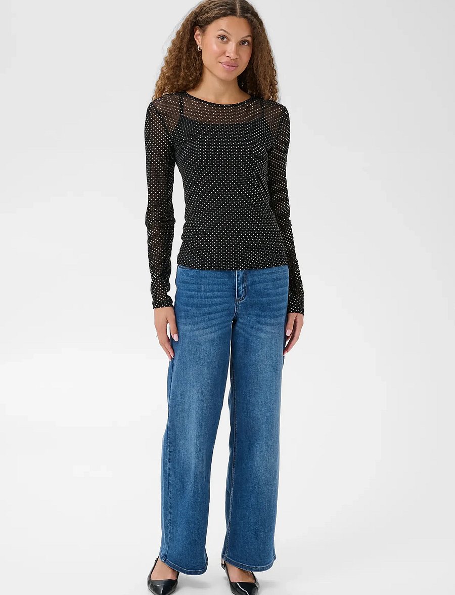Kaffe - KAmiranda T-Shirt - langærmede toppe - black deep - 3
