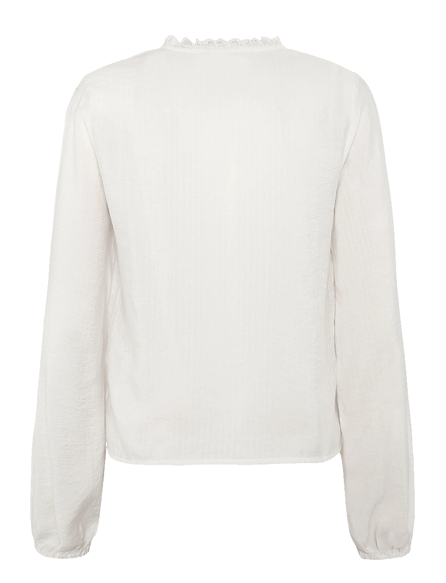 Kaffe - KAsollie blouse - långärmade blusar - chalk - 1