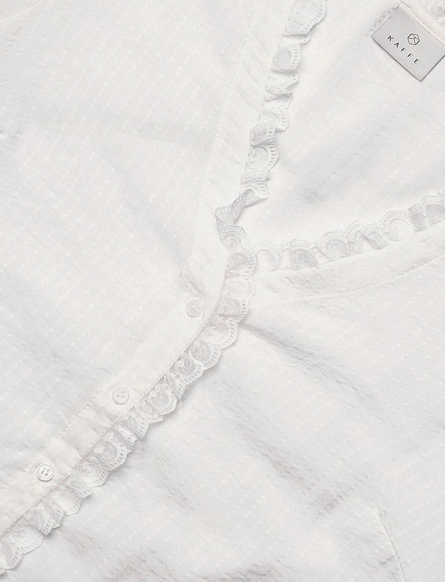 Kaffe - KAsollie blouse - långärmade blusar - chalk - 2
