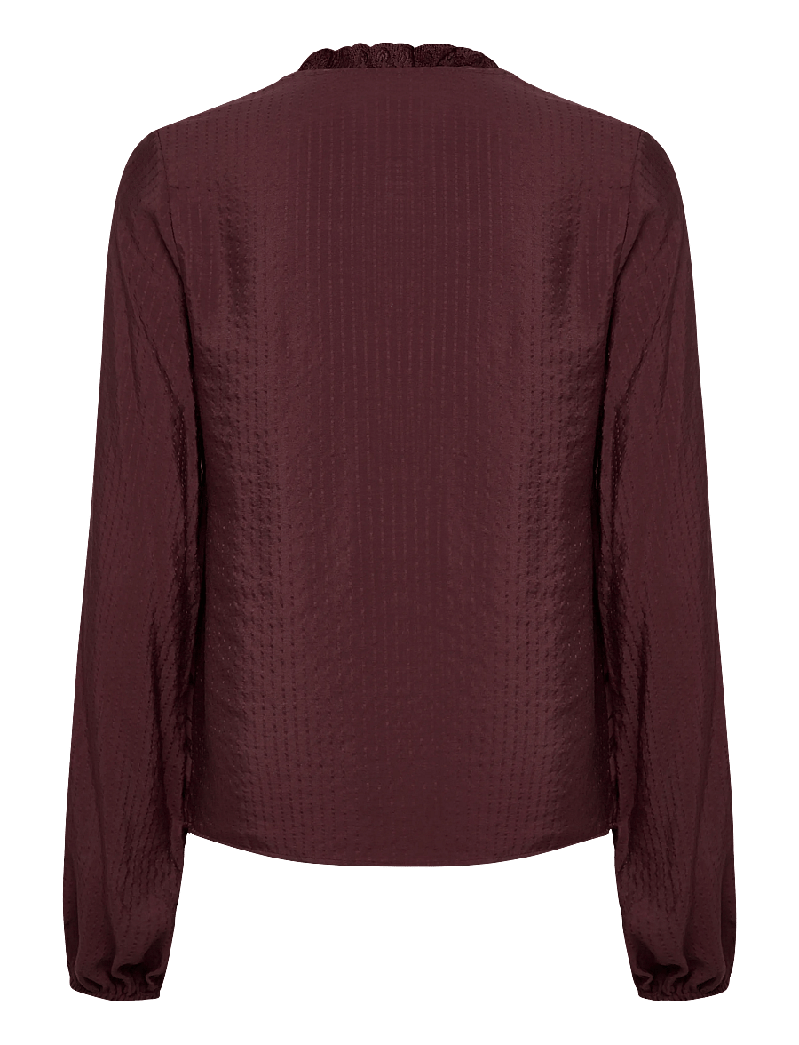 Kaffe - KAsollie blouse - langärmelige blusen - fudge - 1