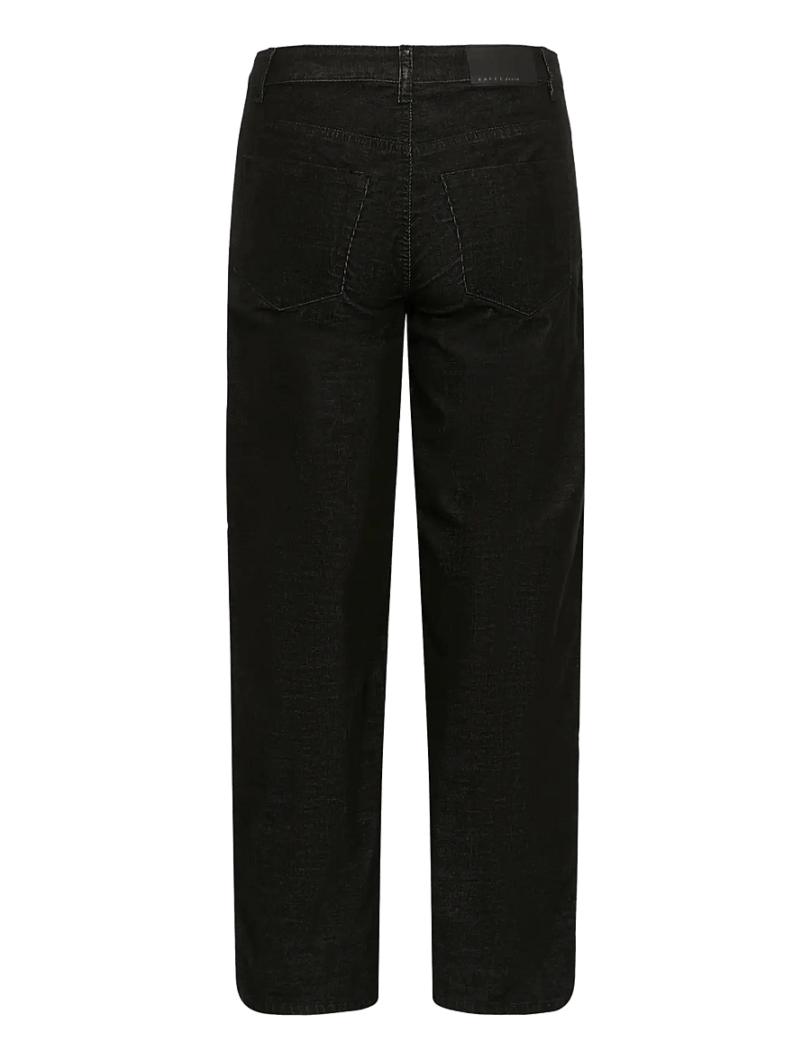 Kaffe - KAbecca Pocket Pants - hose mit geradem bein - black melange corduroy - 1