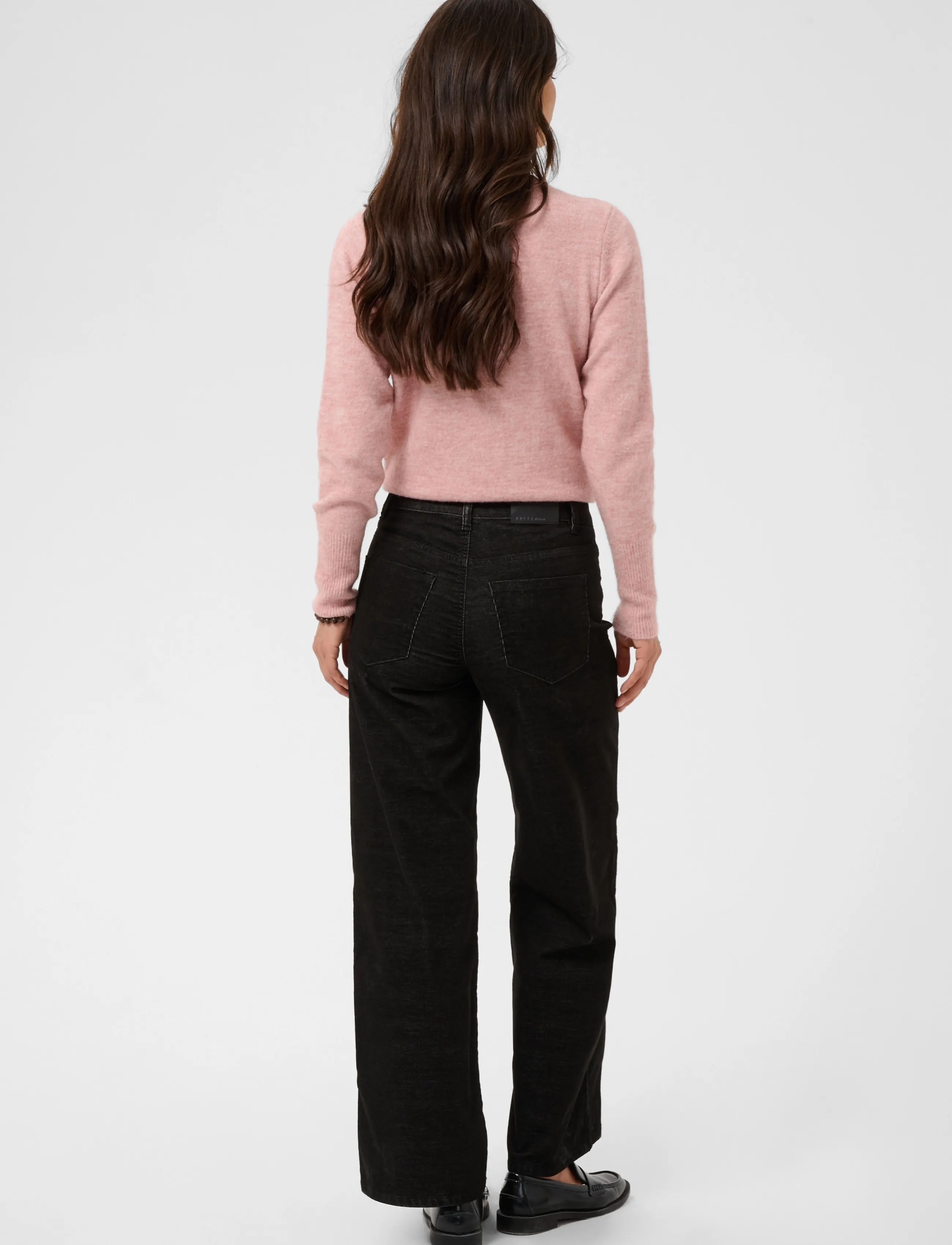 Kaffe - KAbecca Pocket Pants - sügisene kokkuhoid - black melange corduroy - 4