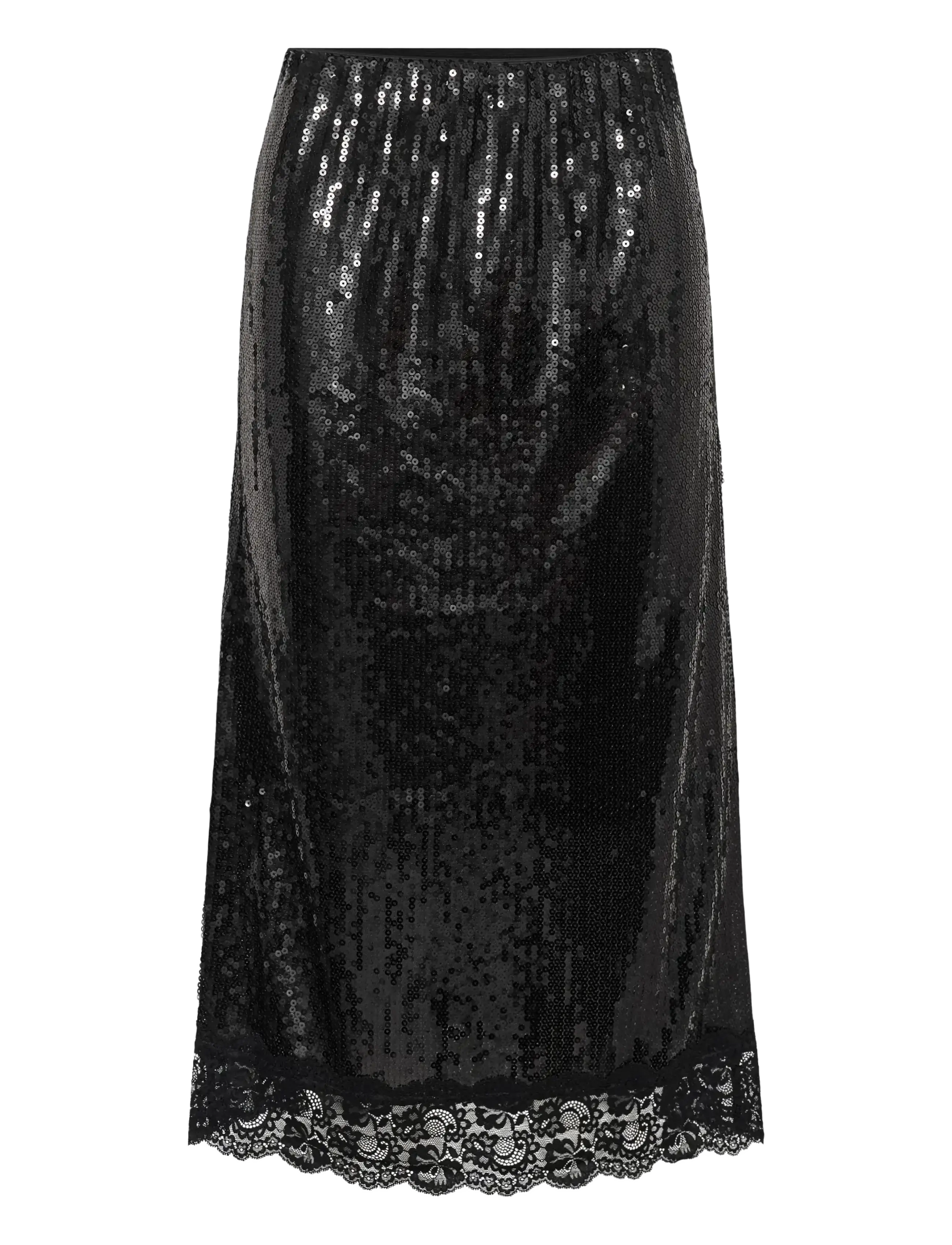 Kaffe KAfrances Skirt - Sequin skirts - BLACK DEEP / black