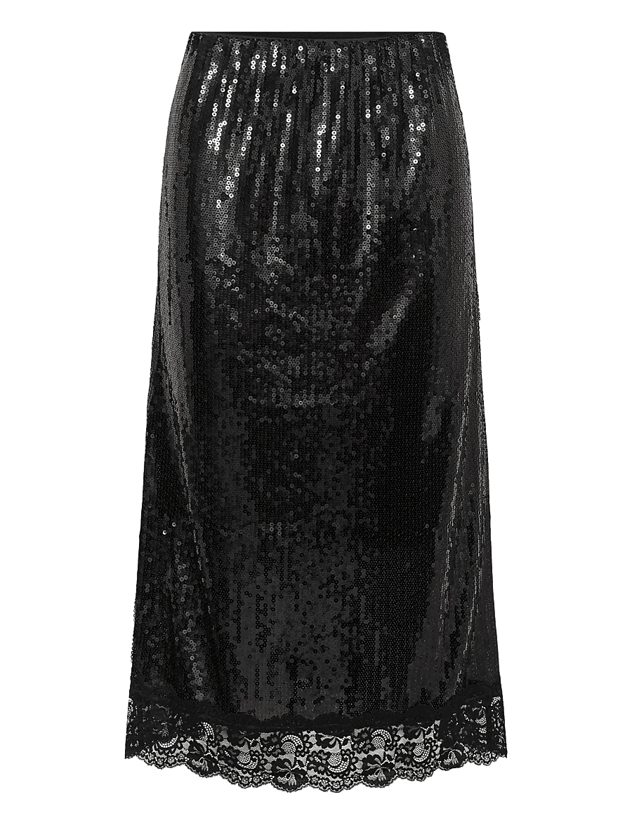 Kaffe - KAfrances Skirt - pailletten-röcke - black deep - 0