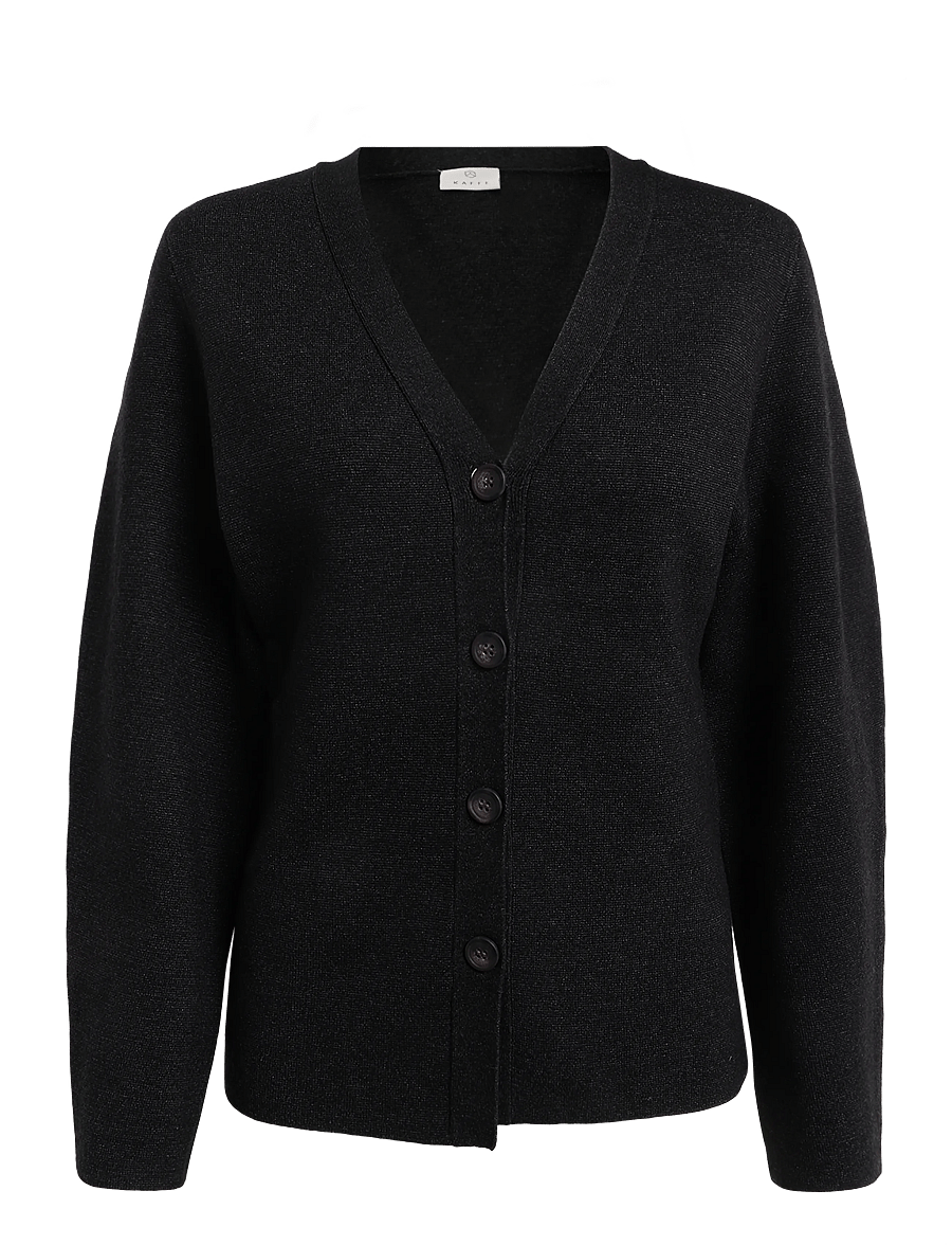 Kaffe - KAloana Cardigan - strickjacken - dark grey melange - 0
