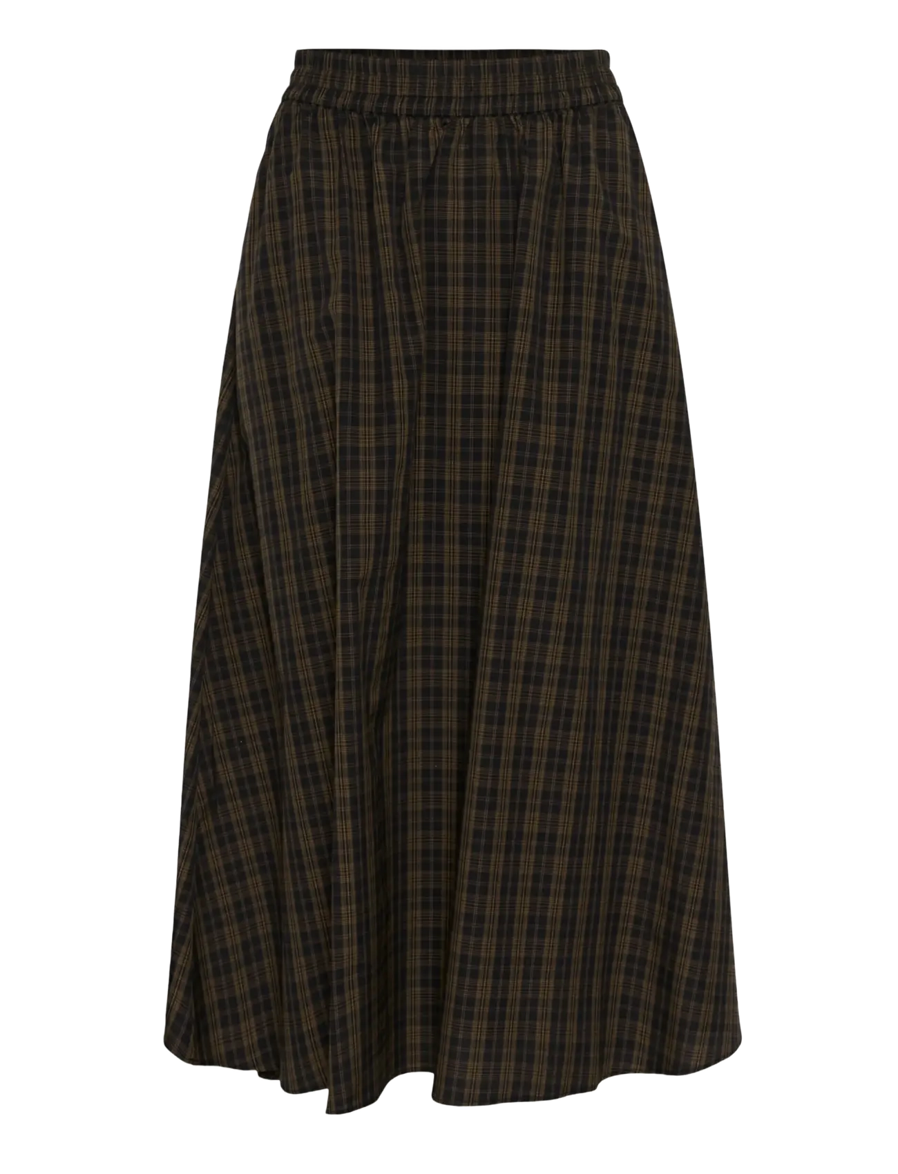Kaffe KAhelie skirt - Kaffe - BLACK/ BROWN CHECK / brown