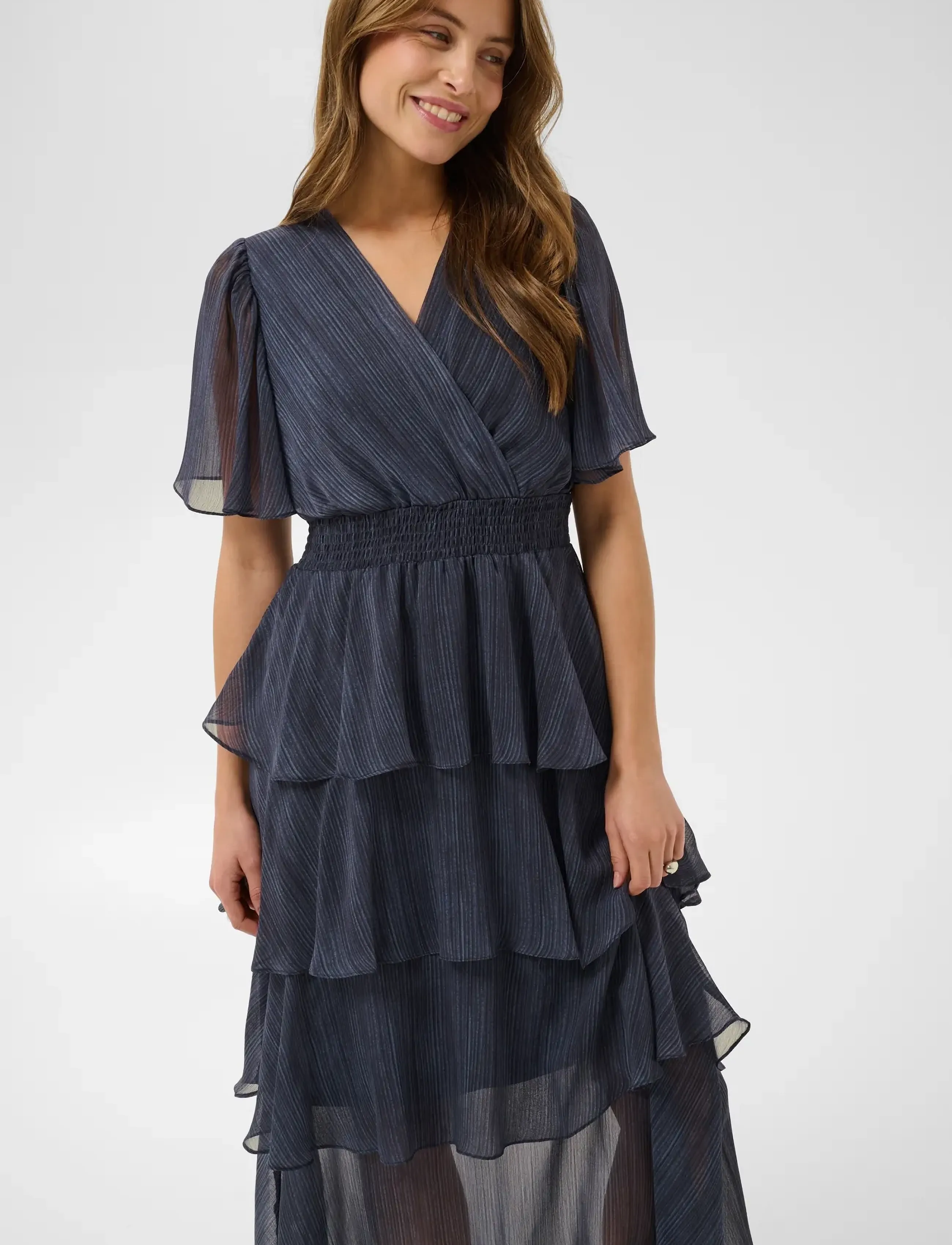 Kaffe - KAlouisa Dress - evening dresses - blue blurry stripes - 4