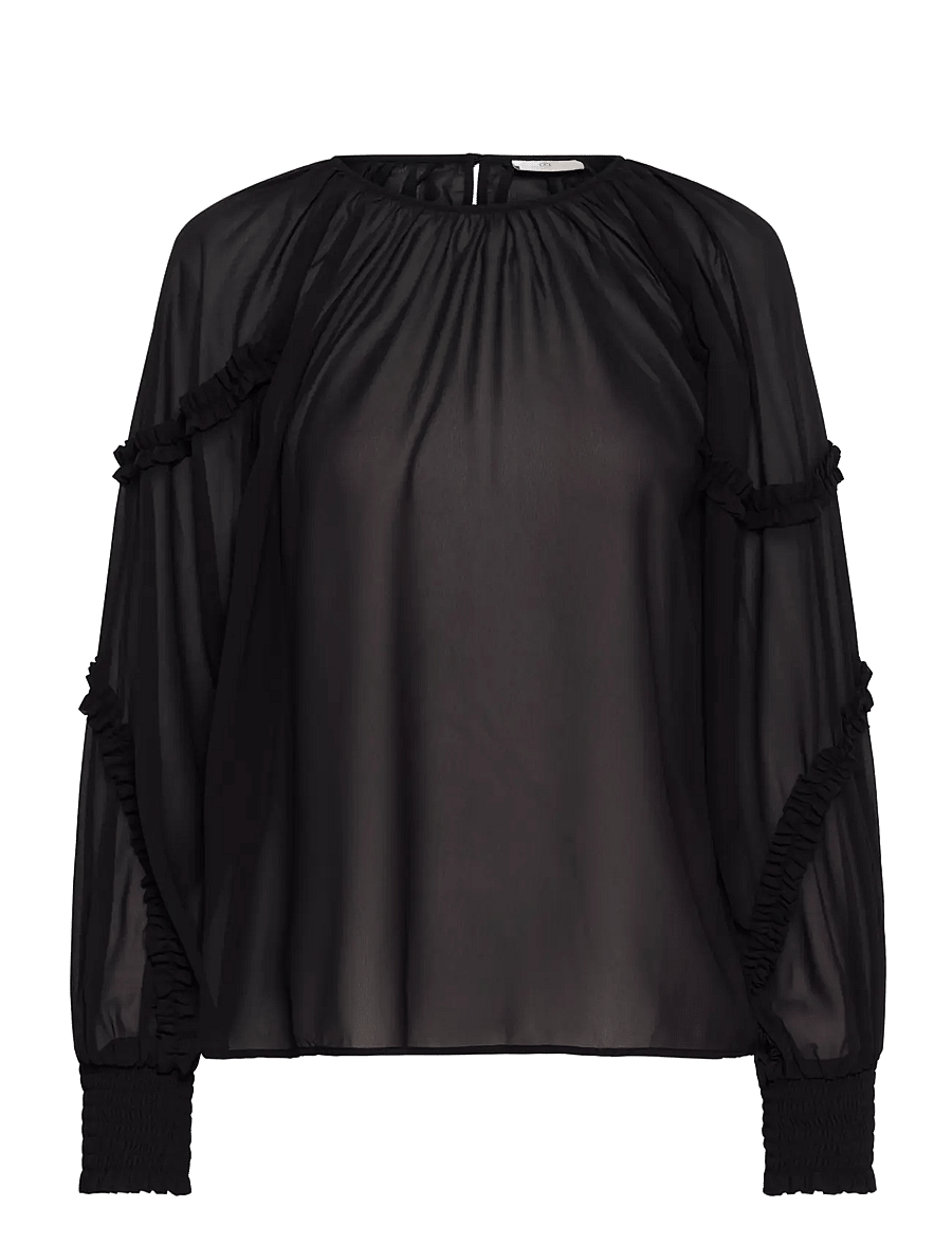 Kaffe - KAnoelle Blouse - pikkade varrukatega pluusid - black deep - 0