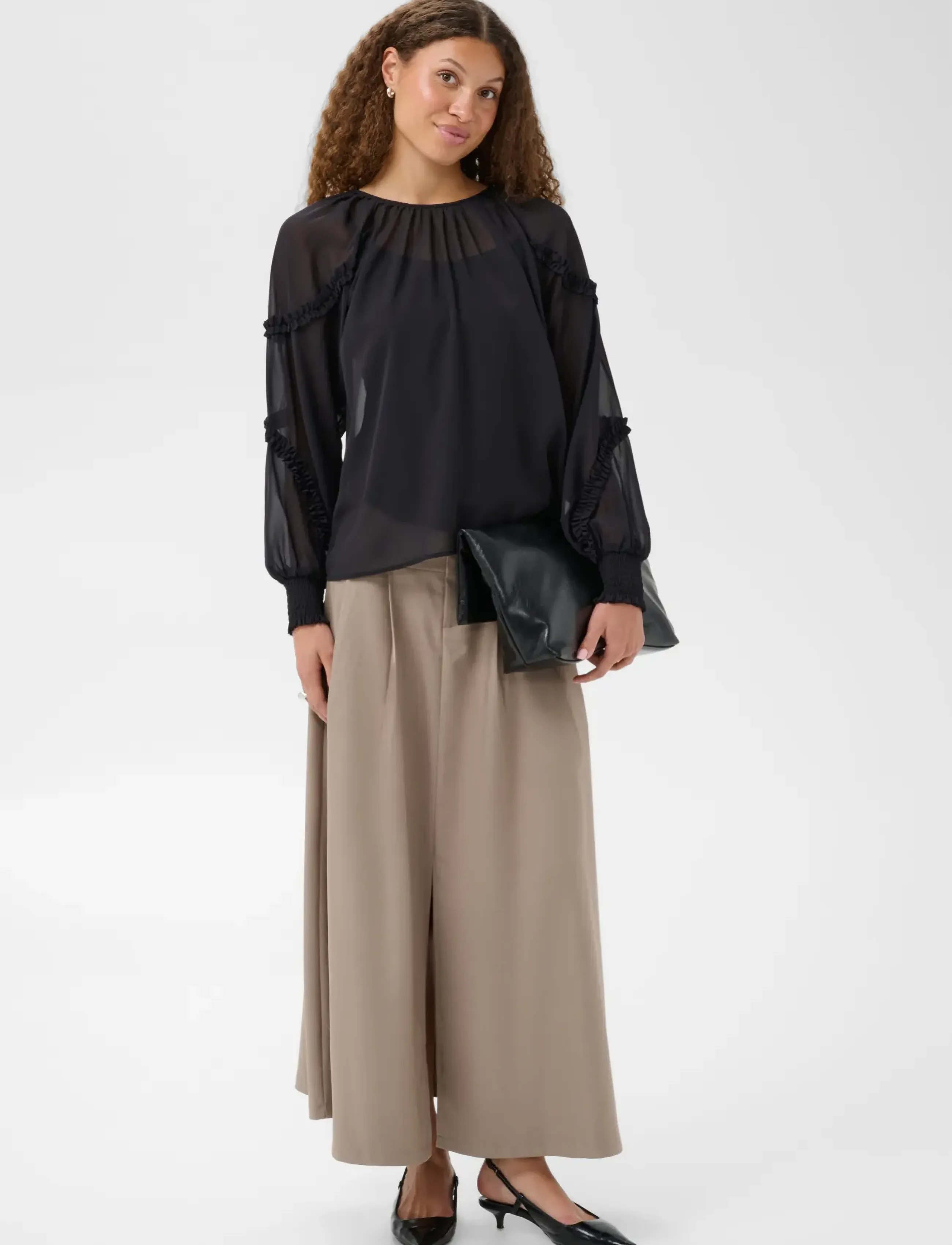 Kaffe - KAnoelle Blouse - pikkade varrukatega pluusid - black deep - 3