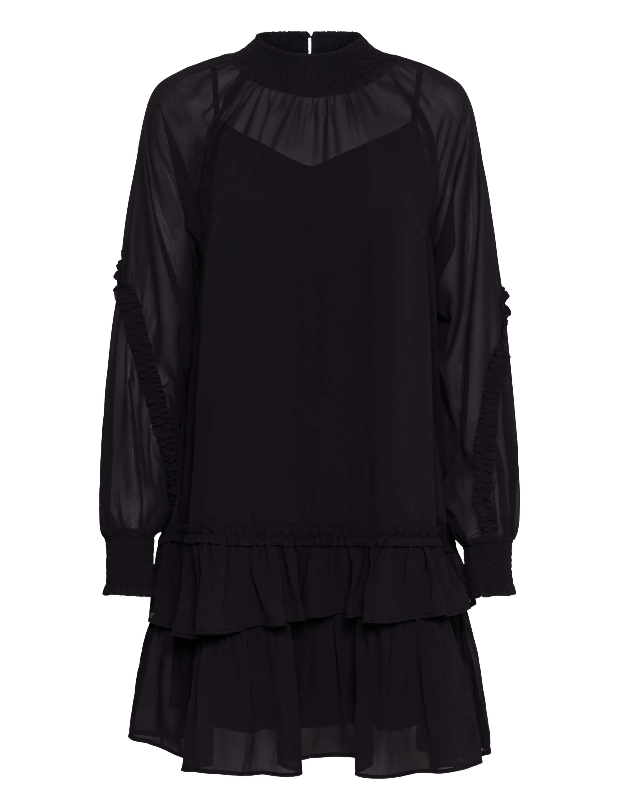 Kaffe KAnoelle Dress - Minikleidid - BLACK DEEP / black