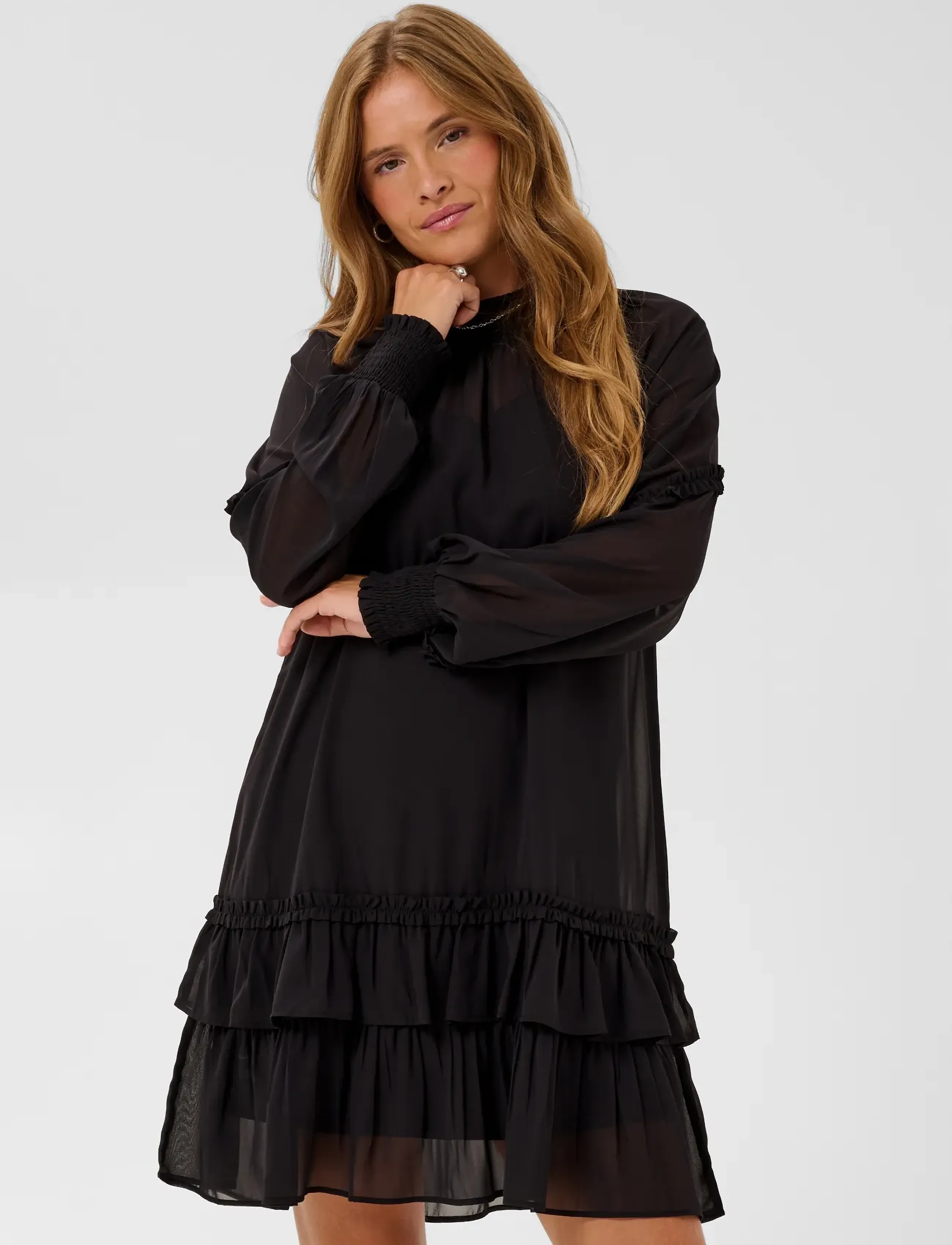 Kaffe - KAnoelle Dress - kurze kleider - black deep - 2