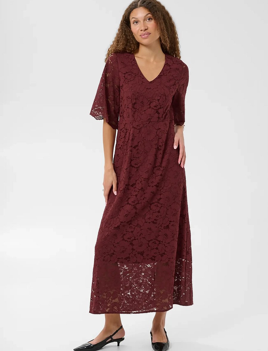 Kaffe - KAsita Dress - lace dresses - port - 0