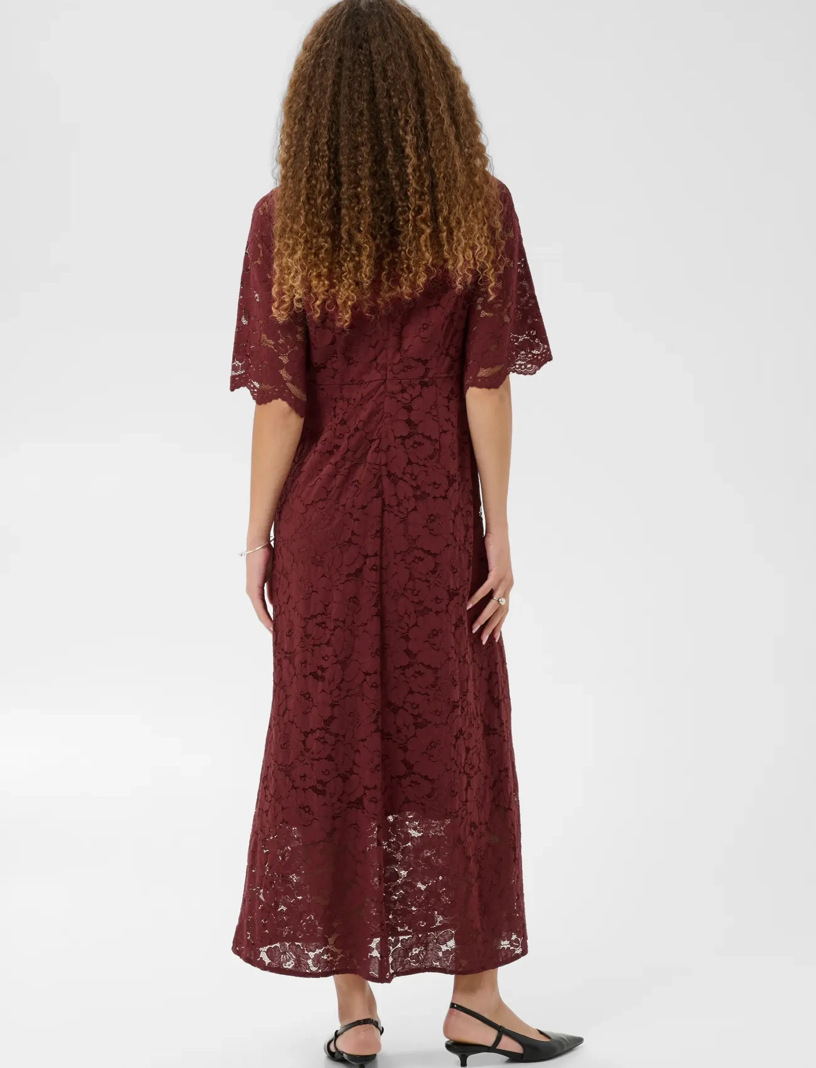 Kaffe - KAsita Dress - lace dresses - port - 3